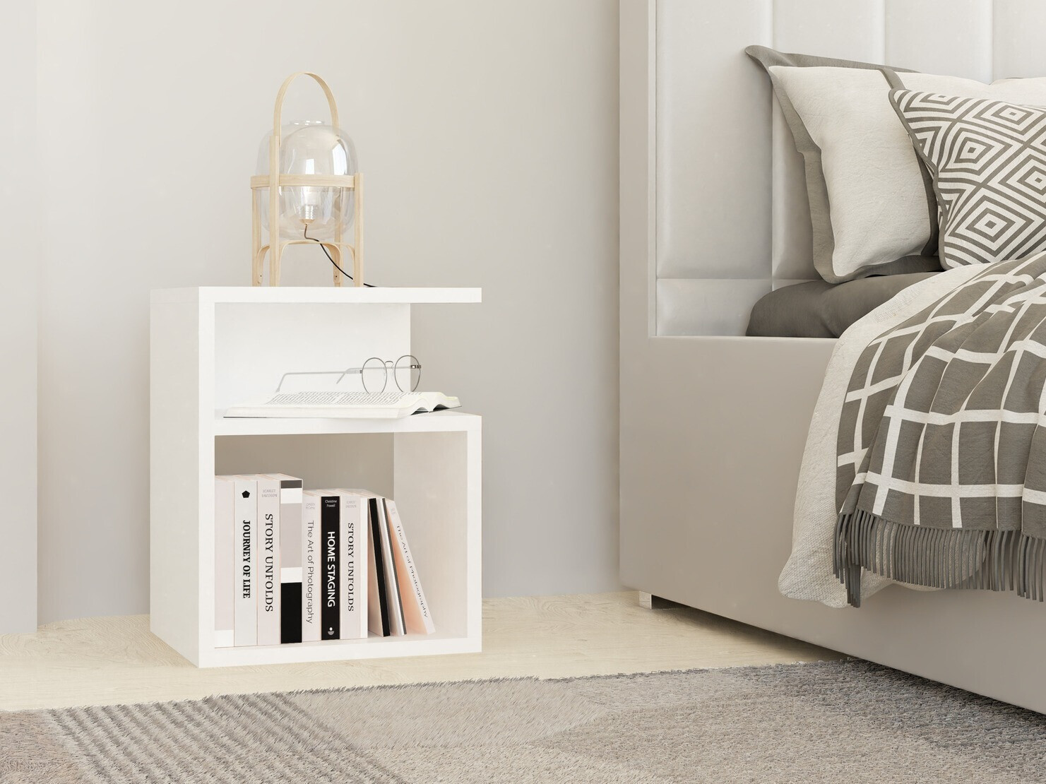 Nočna omarica Mandeville 202 (Bela)