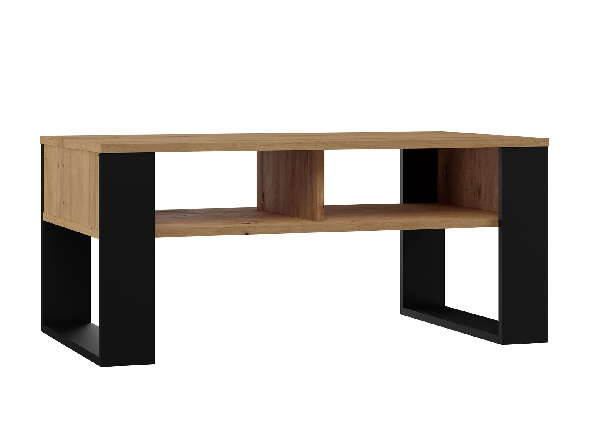 Klubska mizica Mandeville 209 (Artisan hrast + Črna)