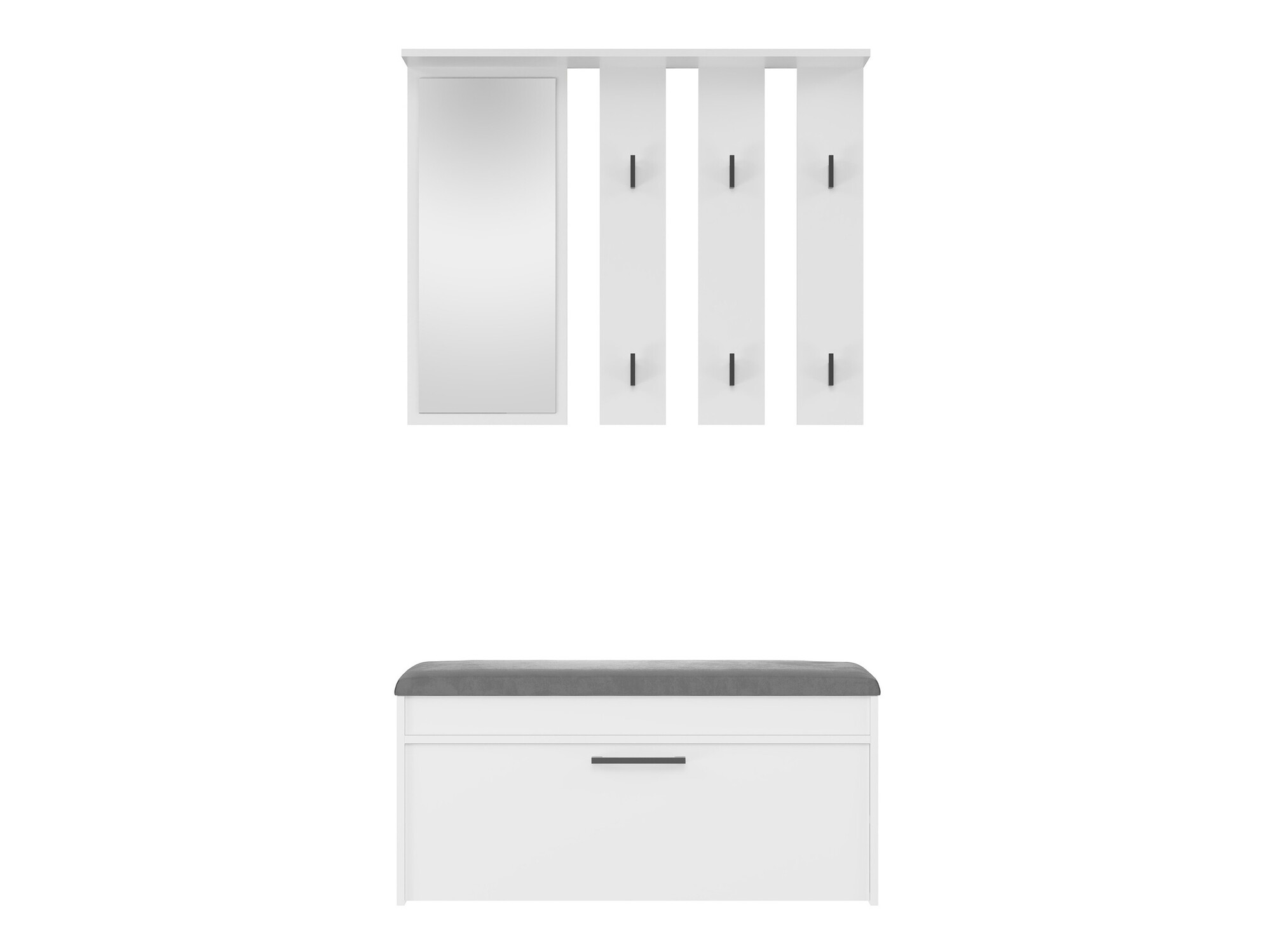 Komplet za predsobo Mandeville 218 (Bela)