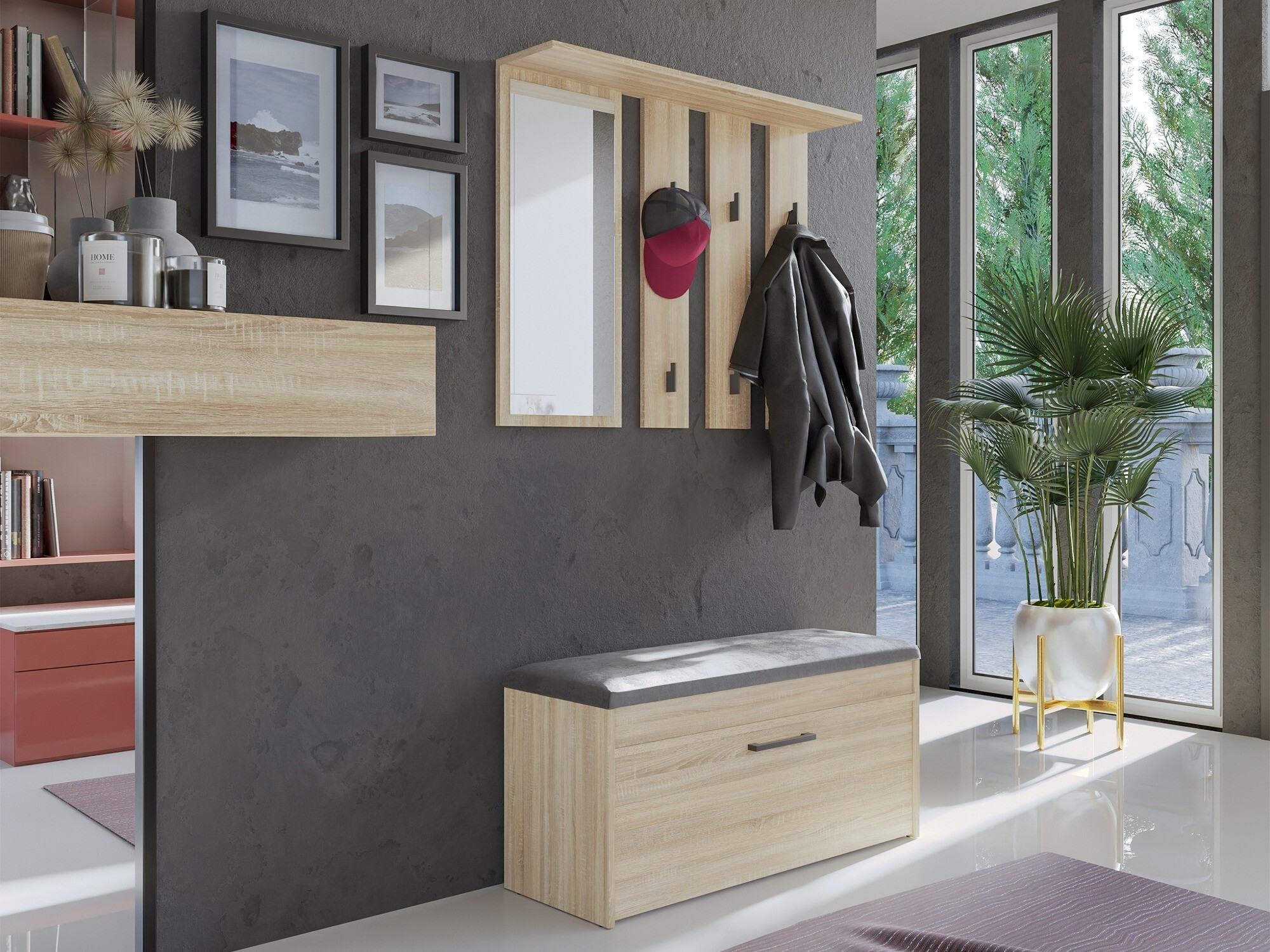 Obešalnik Mandeville 210 (Sonoma hrast)