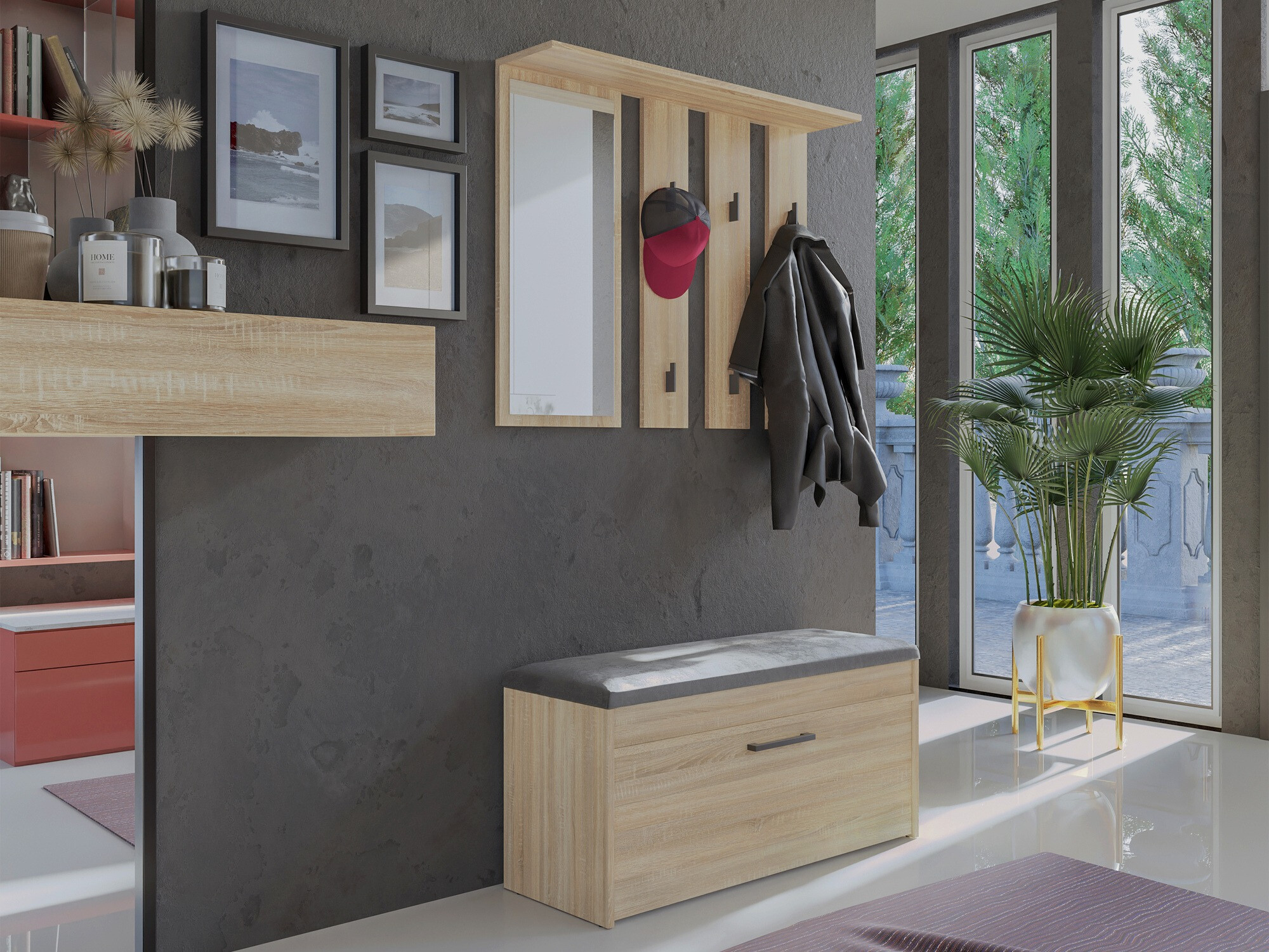 Omarica za čevlje Mandeville 216 (Sonoma hrast)