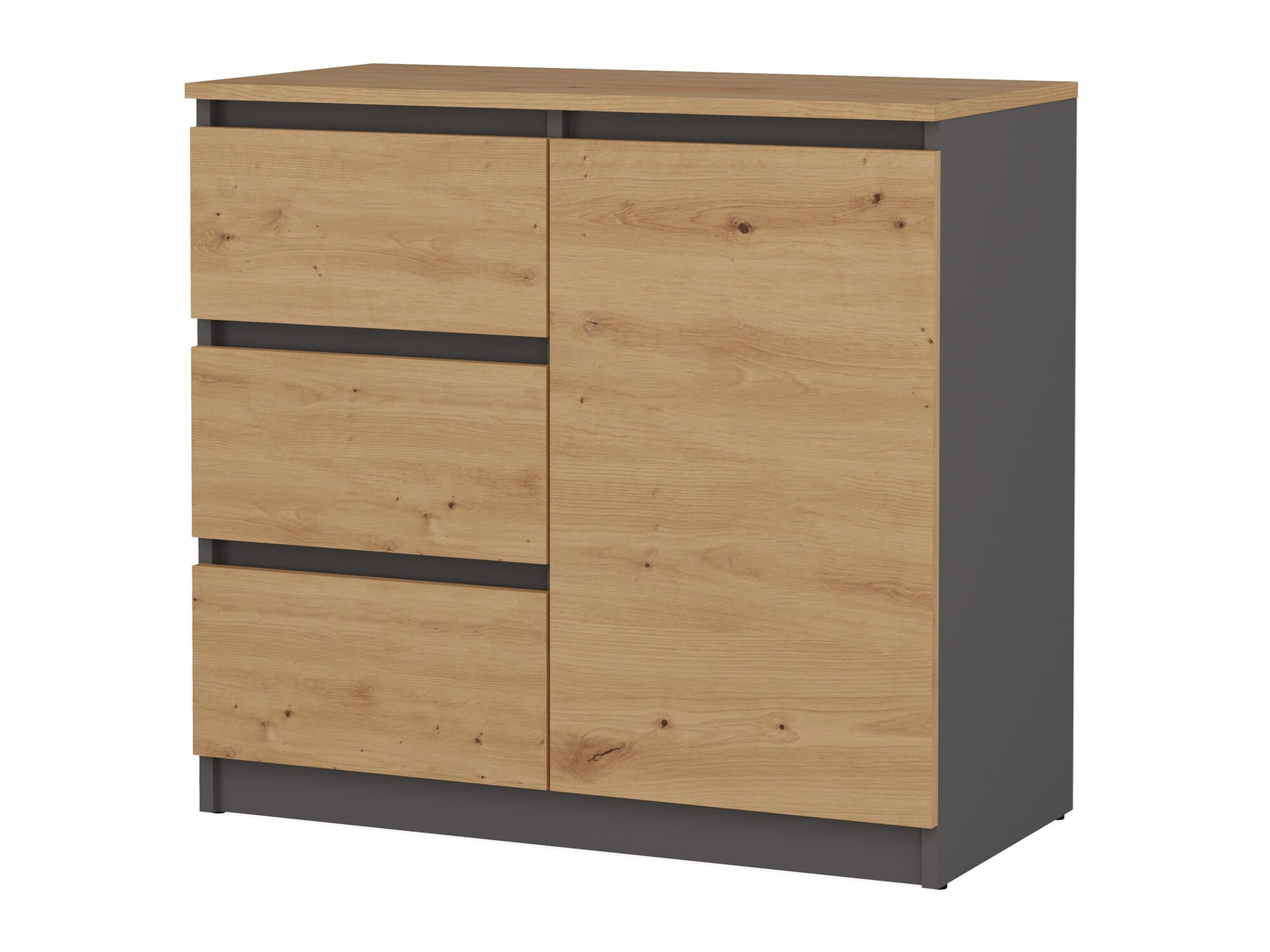 Komoda Elbvelu 110 (Artisan hrast + Antracit)