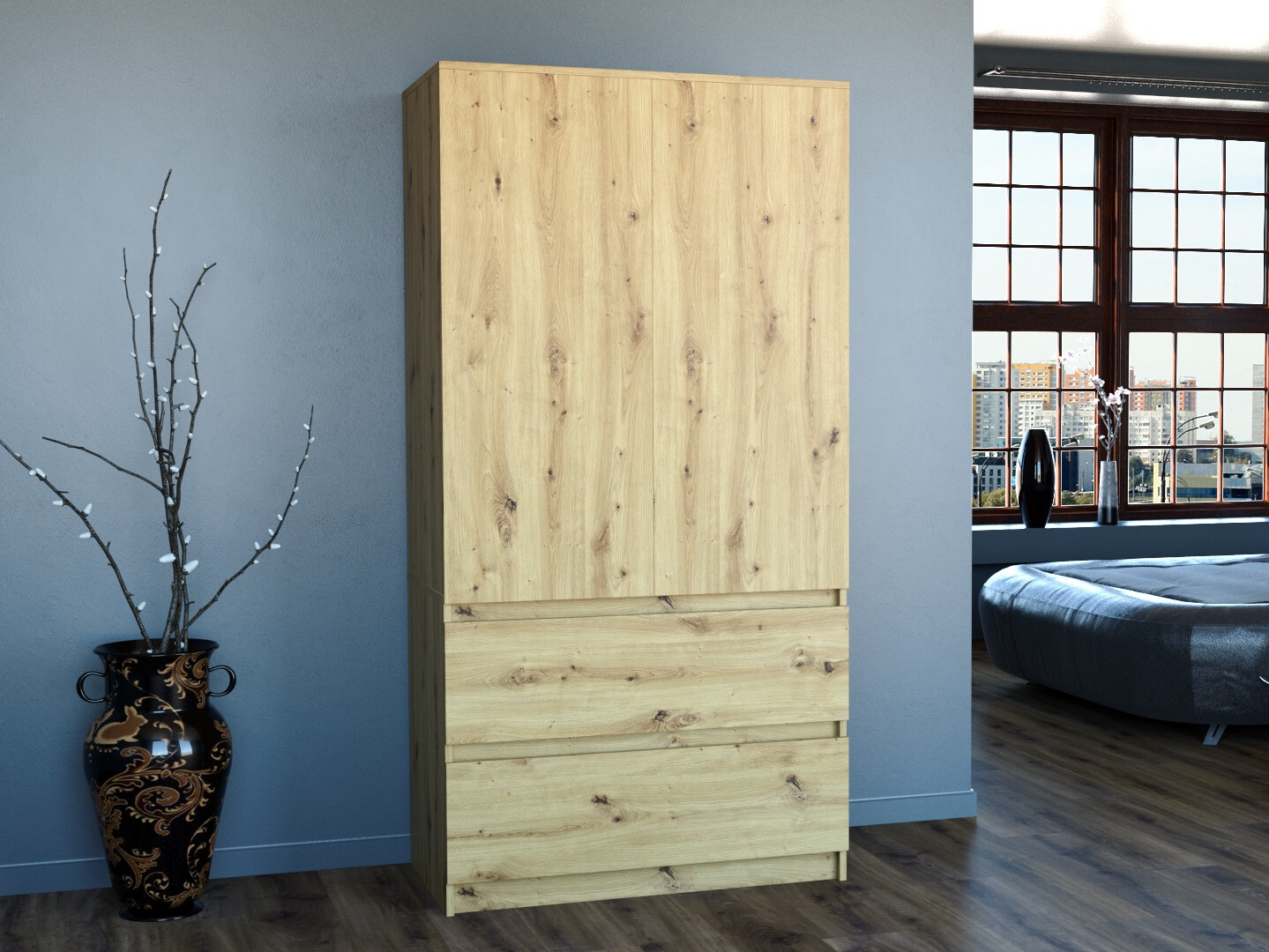 Garderobna omara Elbvelu 116 (Artisan hrast)