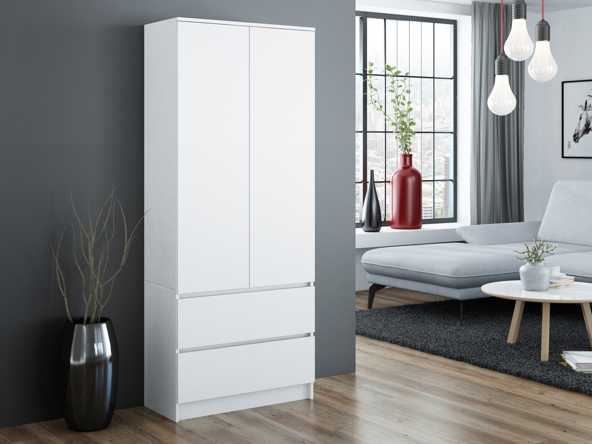 Garderobna omara Elbvelu 116 (Bela)