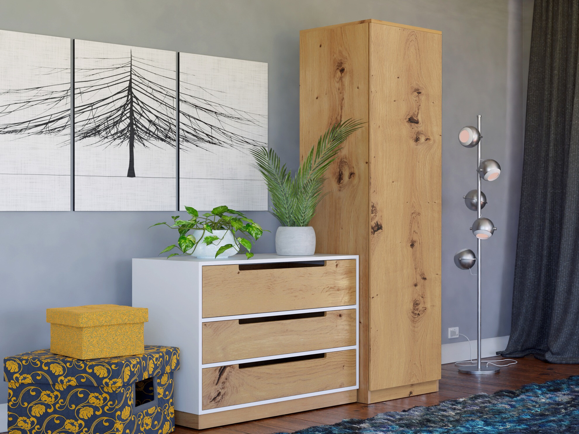 Garderobna omara Elbvelu 118 (Artisan hrast)