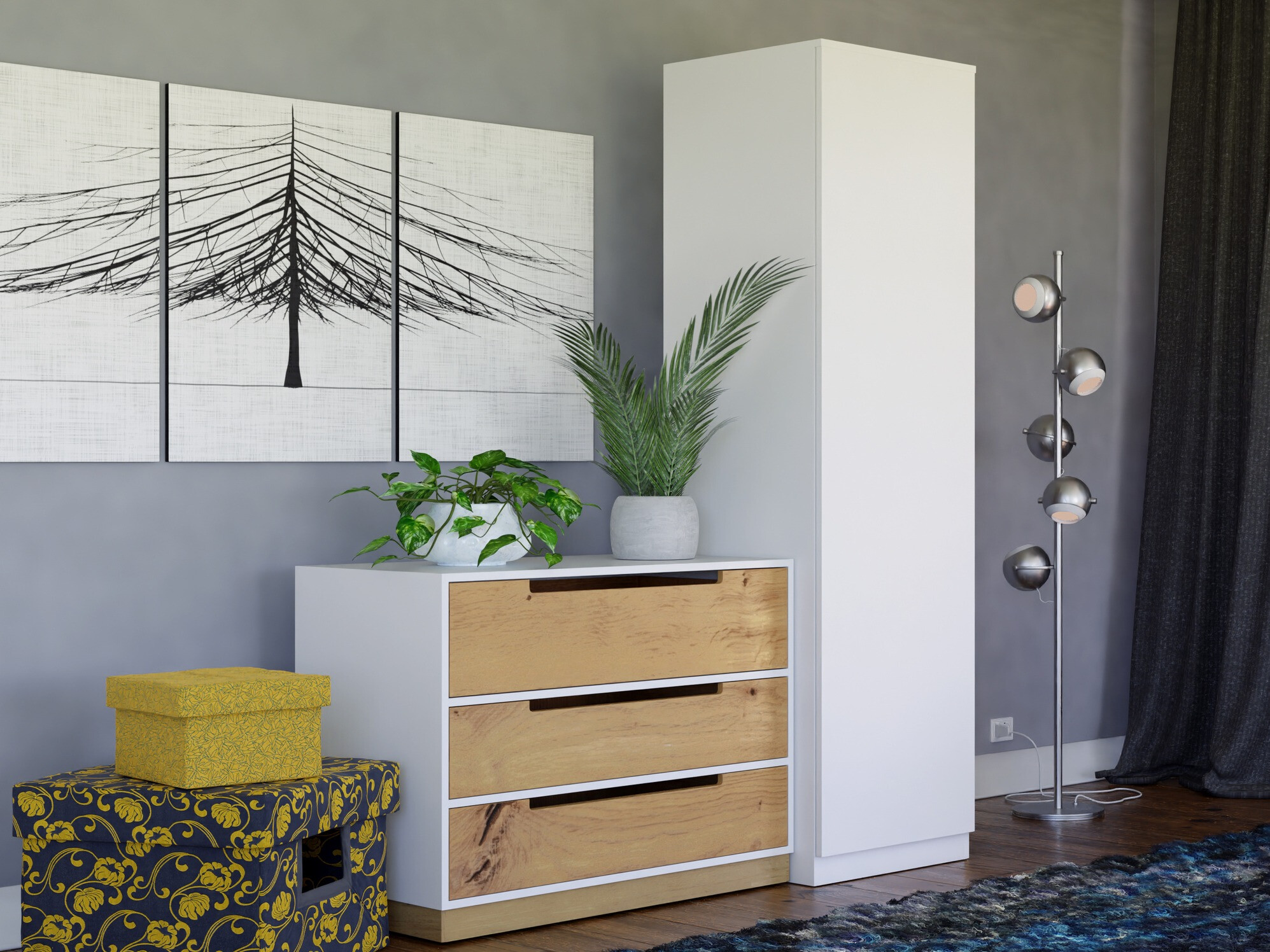 Garderobna omara Elbvelu 118 (Bela)