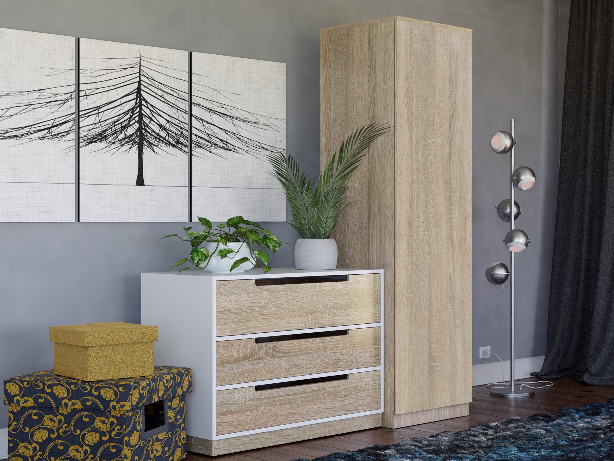 Garderobna omara Elbvelu 118 (Sonoma hrast)