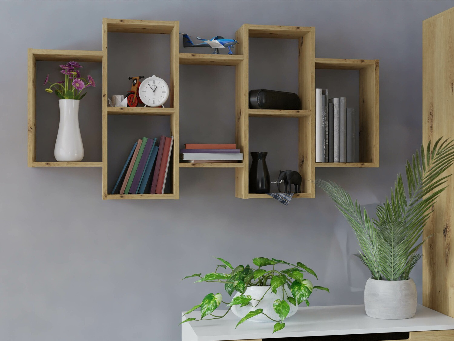 Stenska polica Mandeville 226 (Artisan hrast)