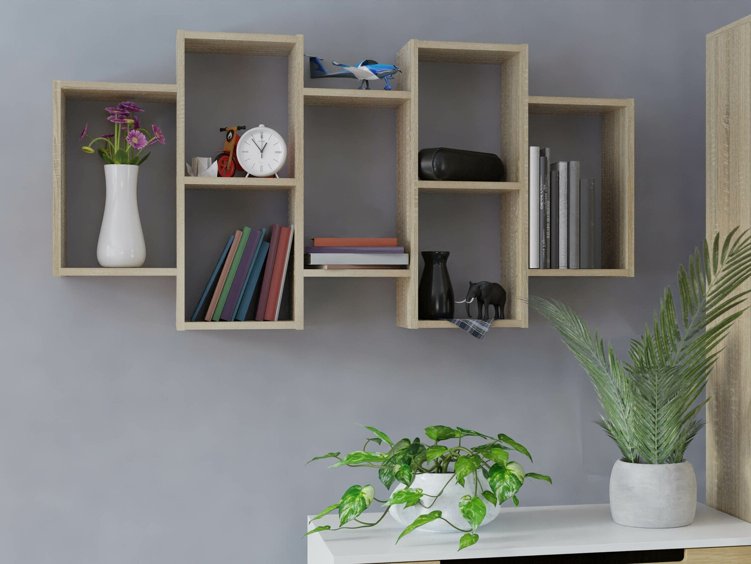 Stenska polica Mandeville 226 (Sonoma hrast)