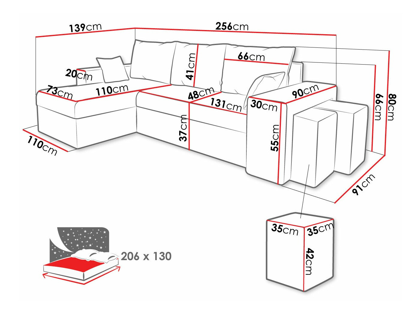 Kotna garnitura Memphis 124 (Mikrofaza 48 + Mikrofaza 41)