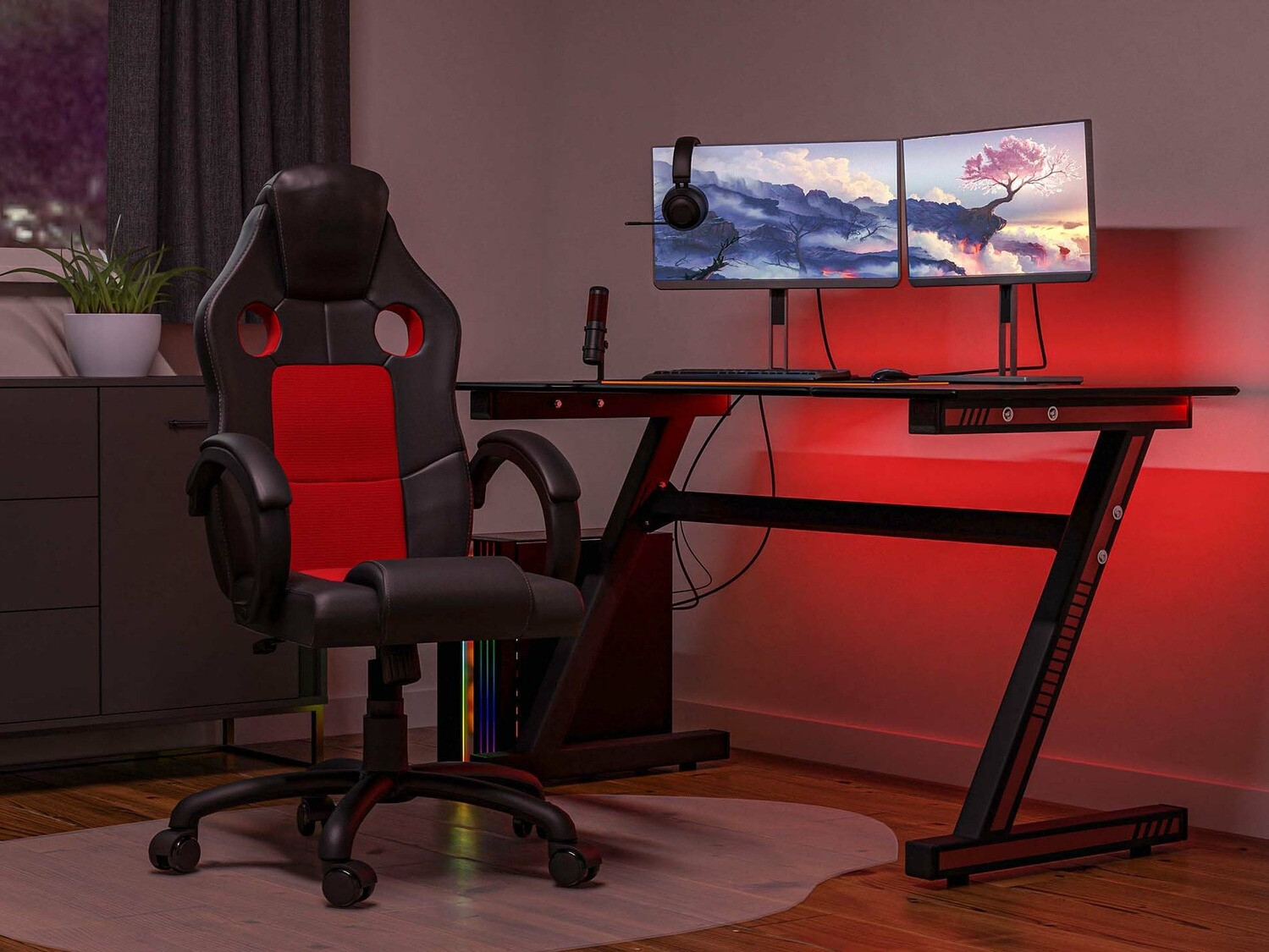 Gaming stol Mandeville 230 (Rdeča)