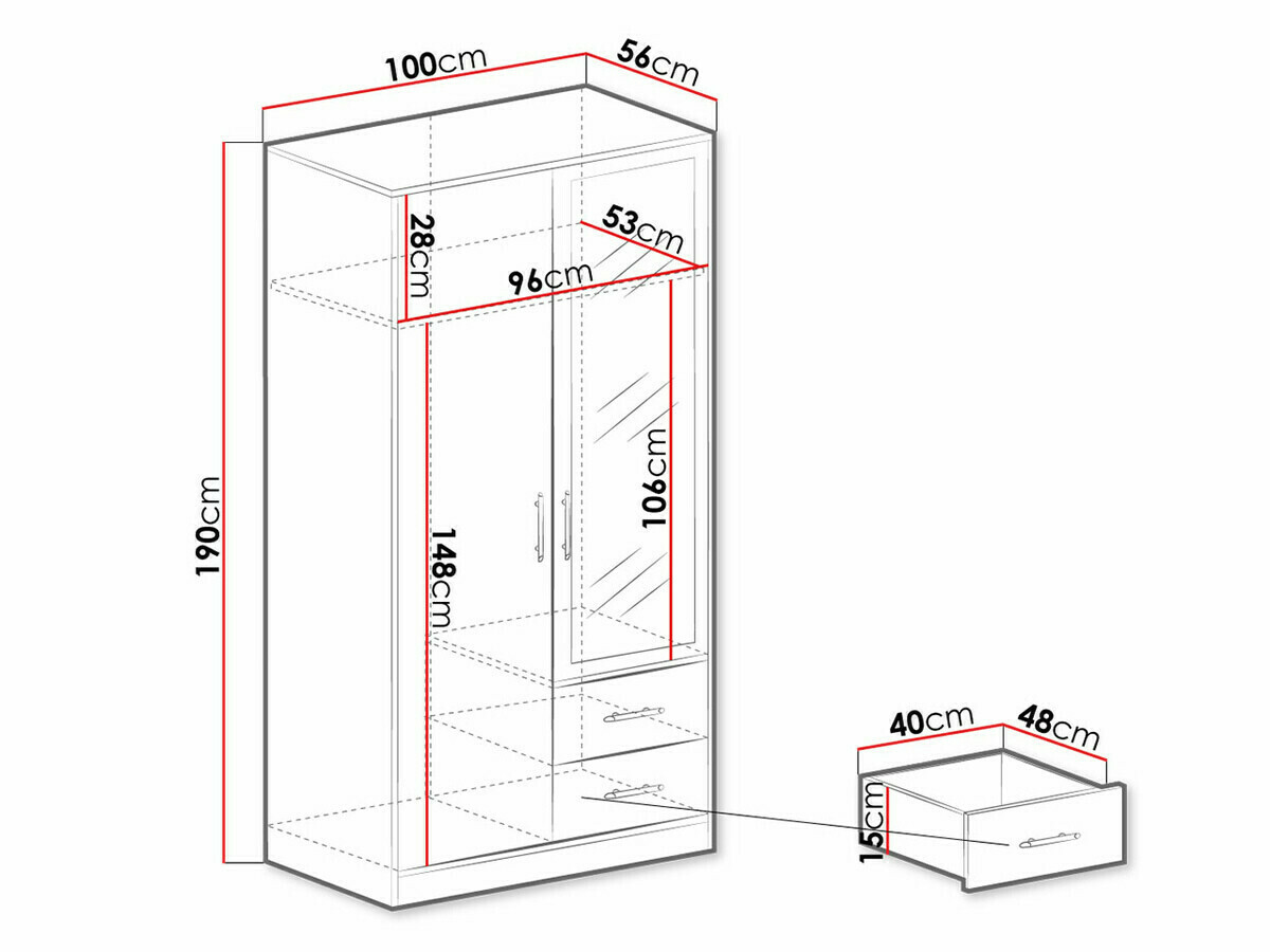 Garderobna omara Cavmero 104 (Artisan hrast)