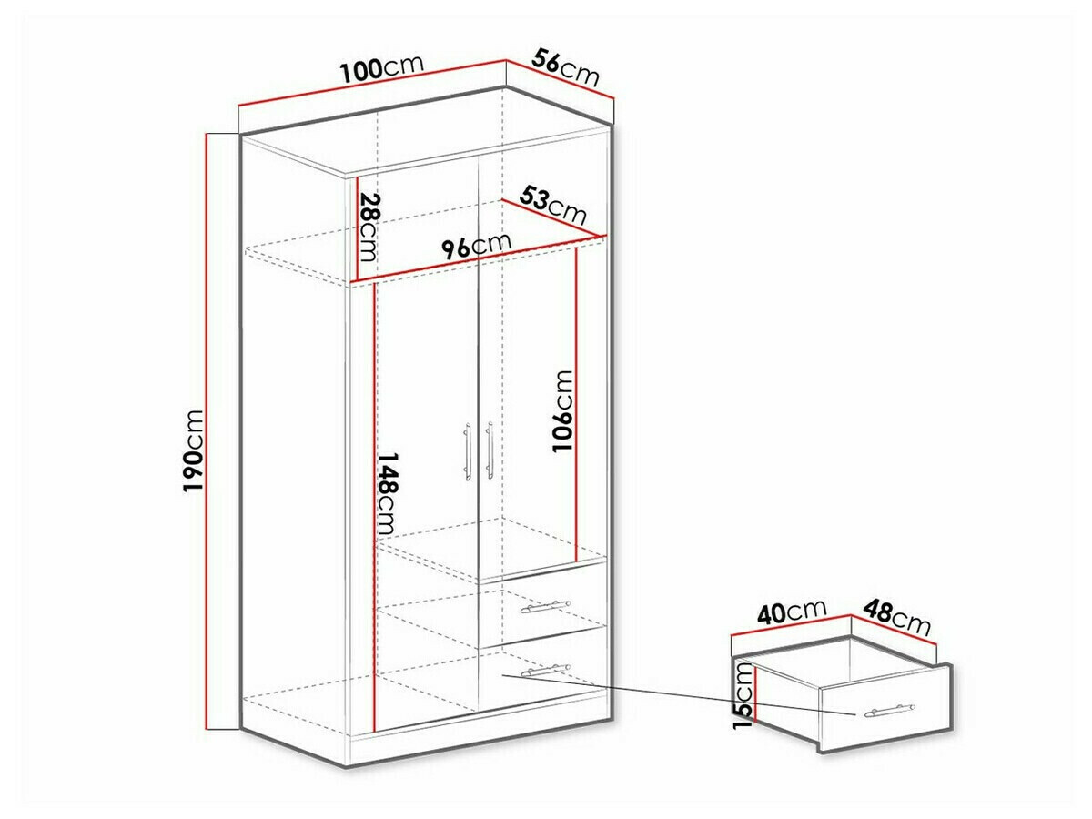 Garderobna omara Cavmero 105 (Artisan hrast)