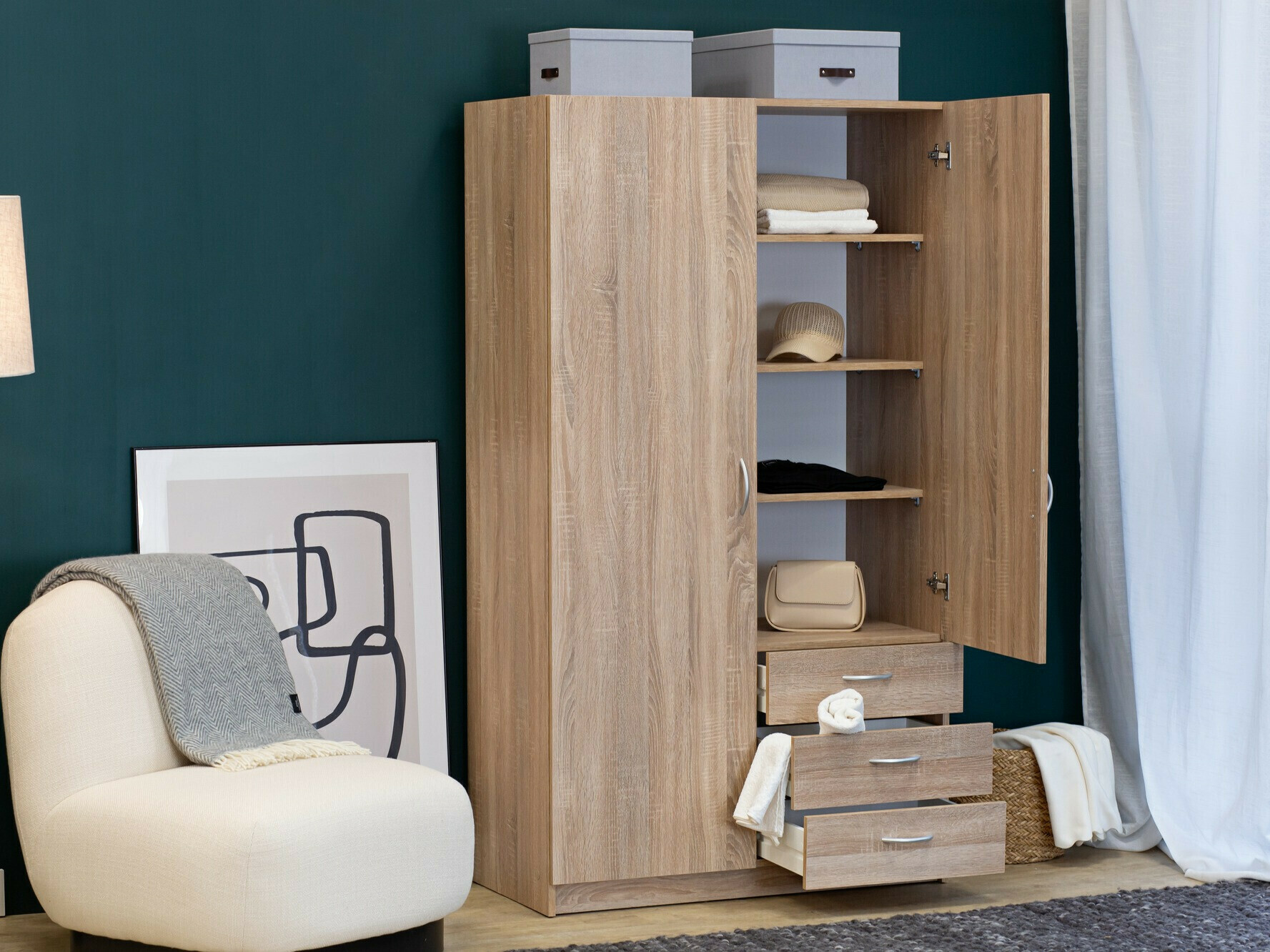 Garderobna omara Bristol 198 (Sonoma hrast)