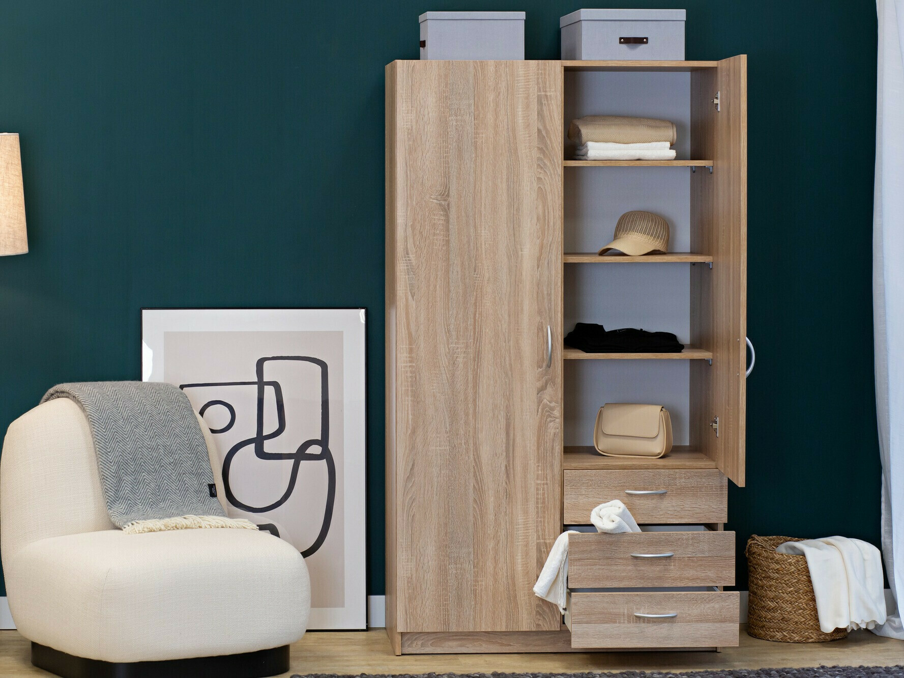 Garderobna omara Bristol 198 (Sonoma hrast)