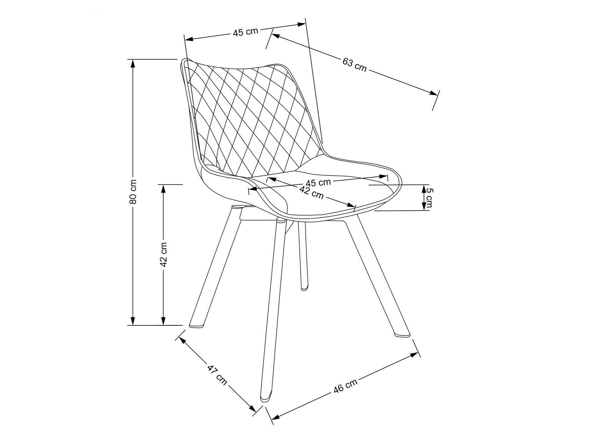 Stol Houston 1442 (Črna)