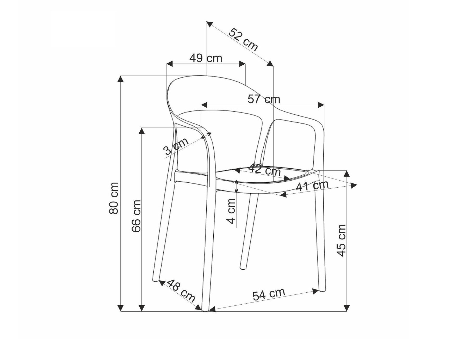 Stol Houston 1673 (Črna + Svetlo rjava)