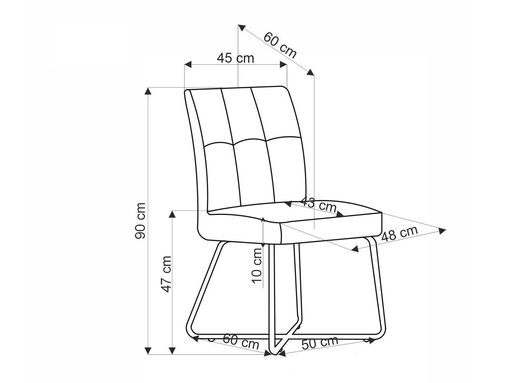 Stol Houston 1674 (Siva)