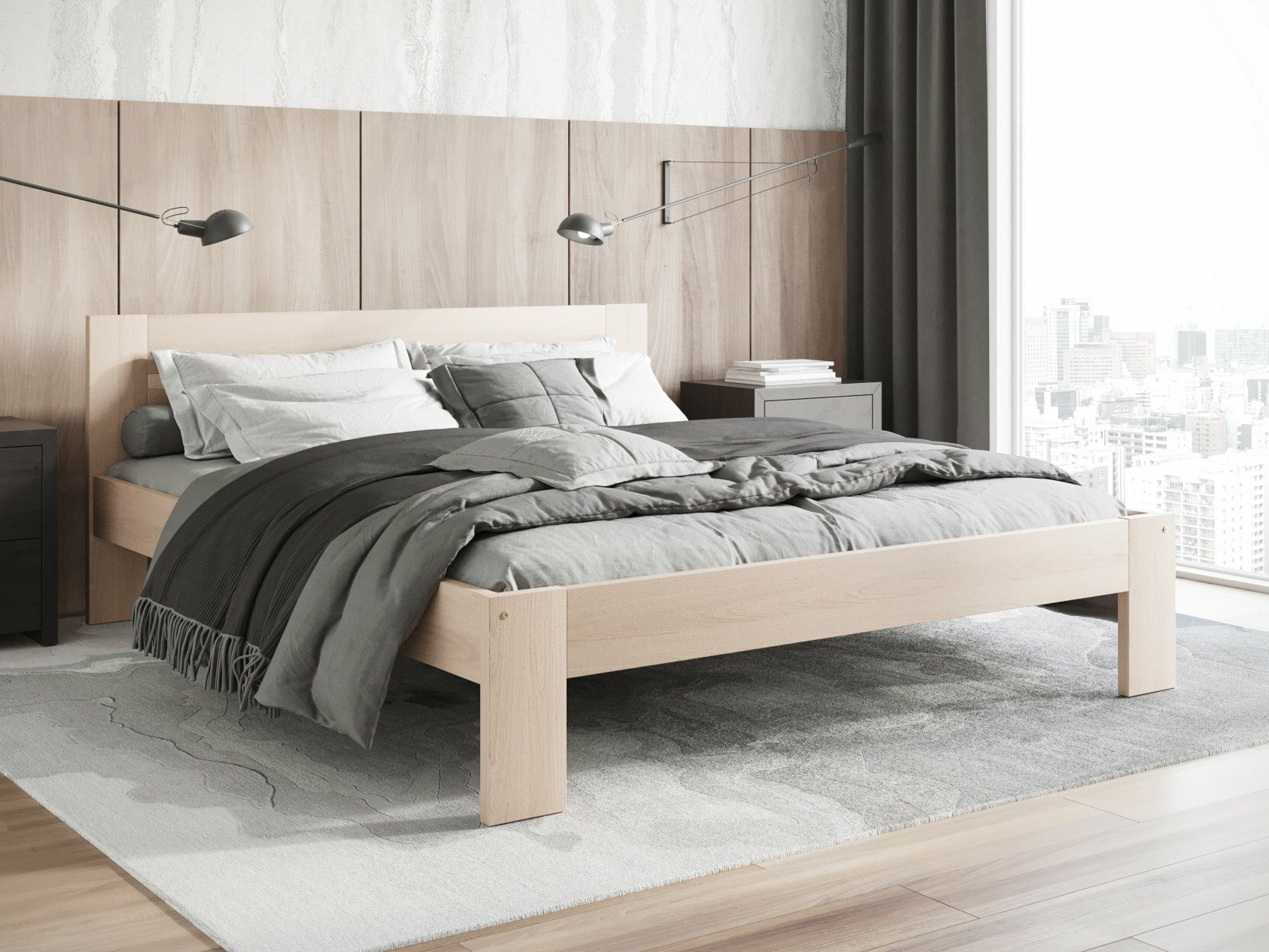 Postelja Houston 1686 (Svetlo rjava)