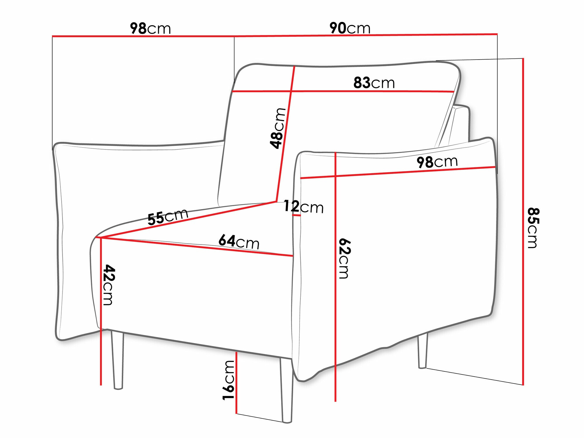 Fotelj Columbus 225 (Velo 623)