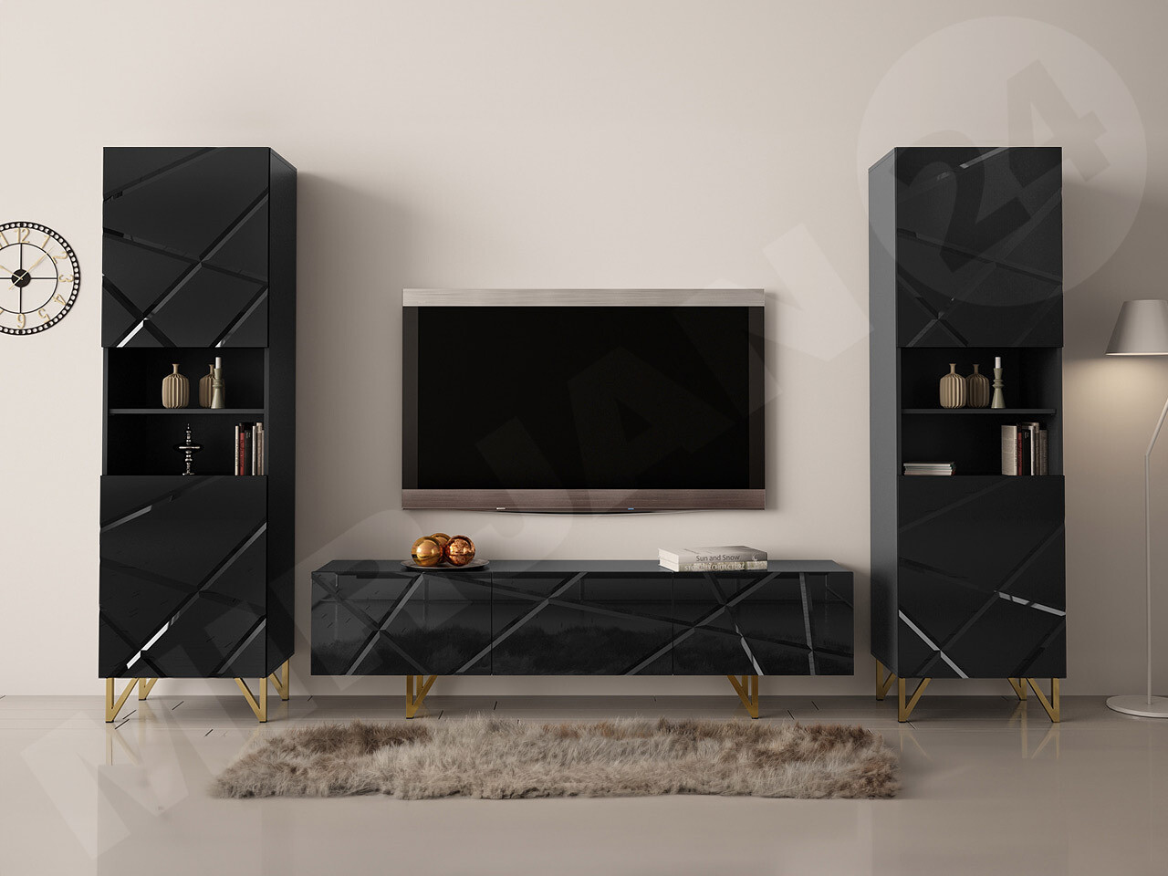 Regal Mavmave 105 (Črna + Sijaj črna)