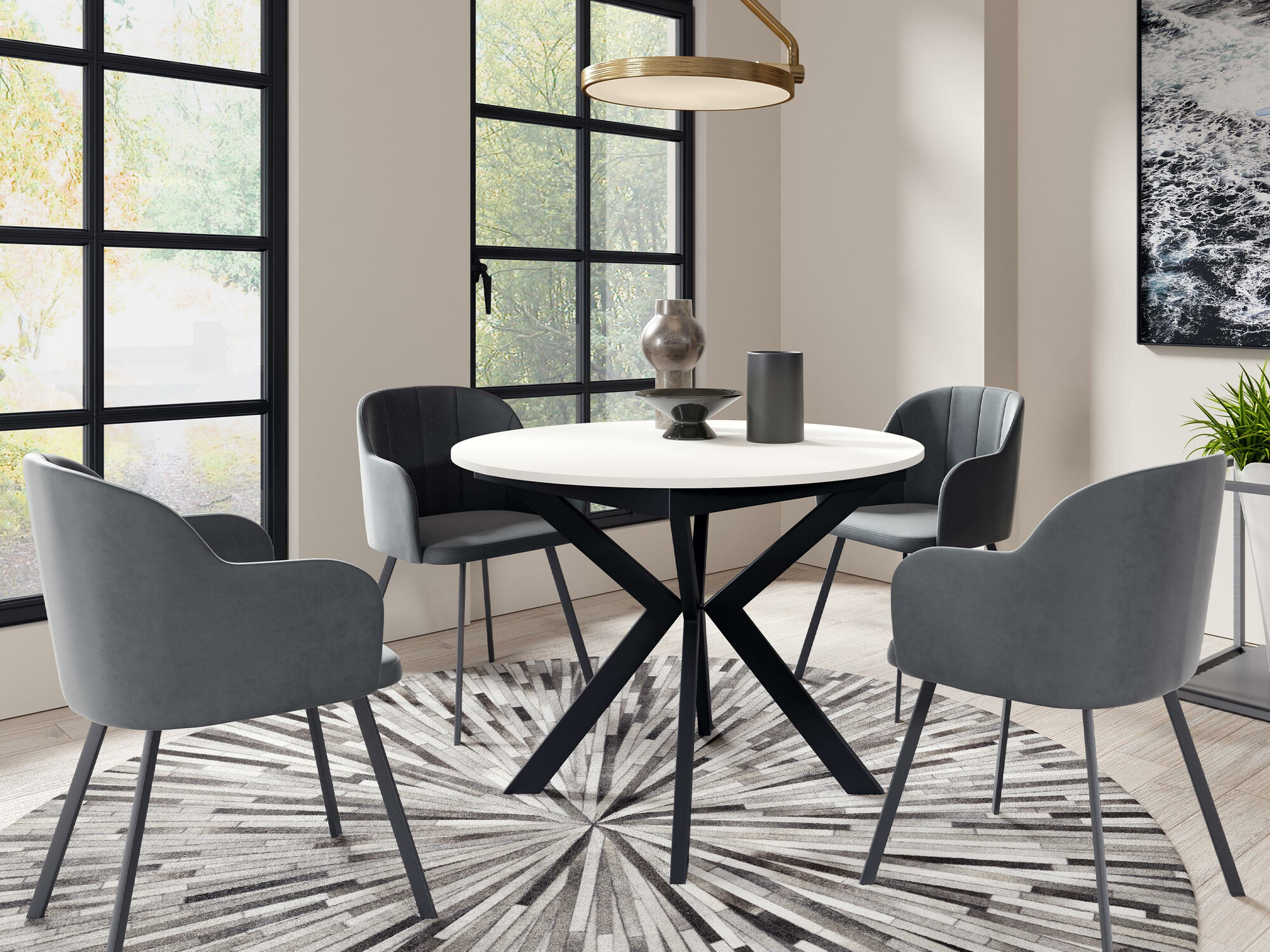 Miza Oswego 112 (Črna + Bela)