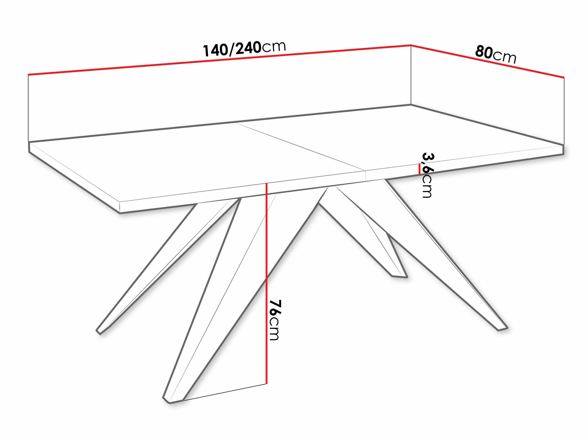 Miza Oswego 113 (Črna + Bela)