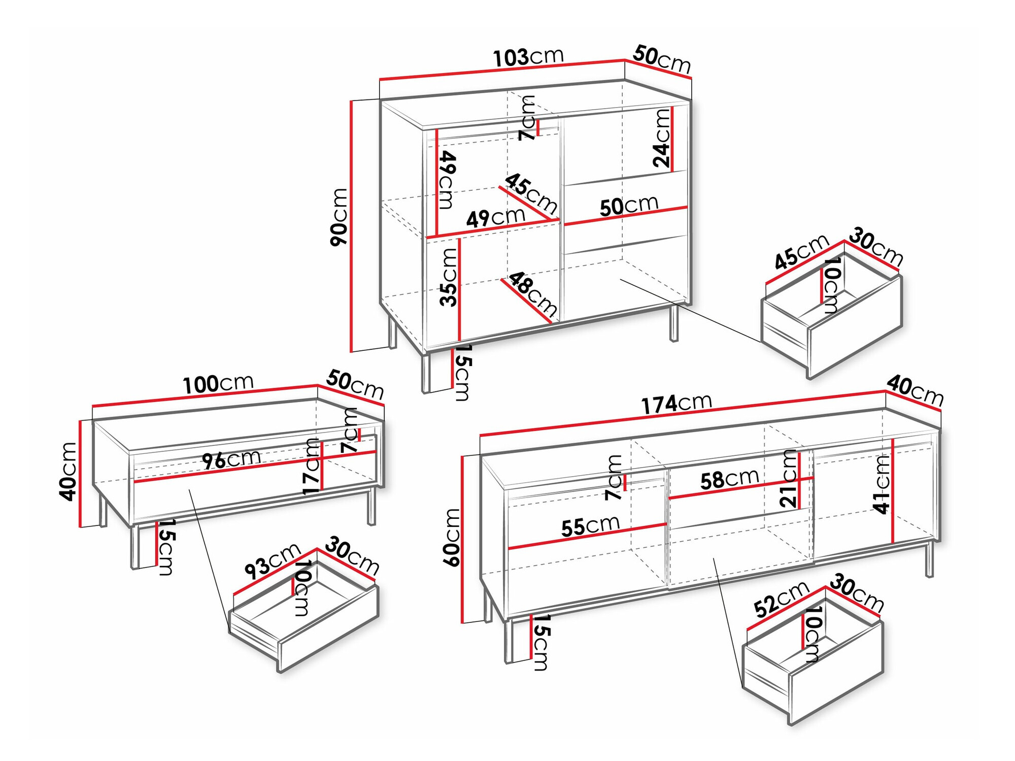 Komplet za dnevno sobo Comfivo Delruva 106 (Bela)