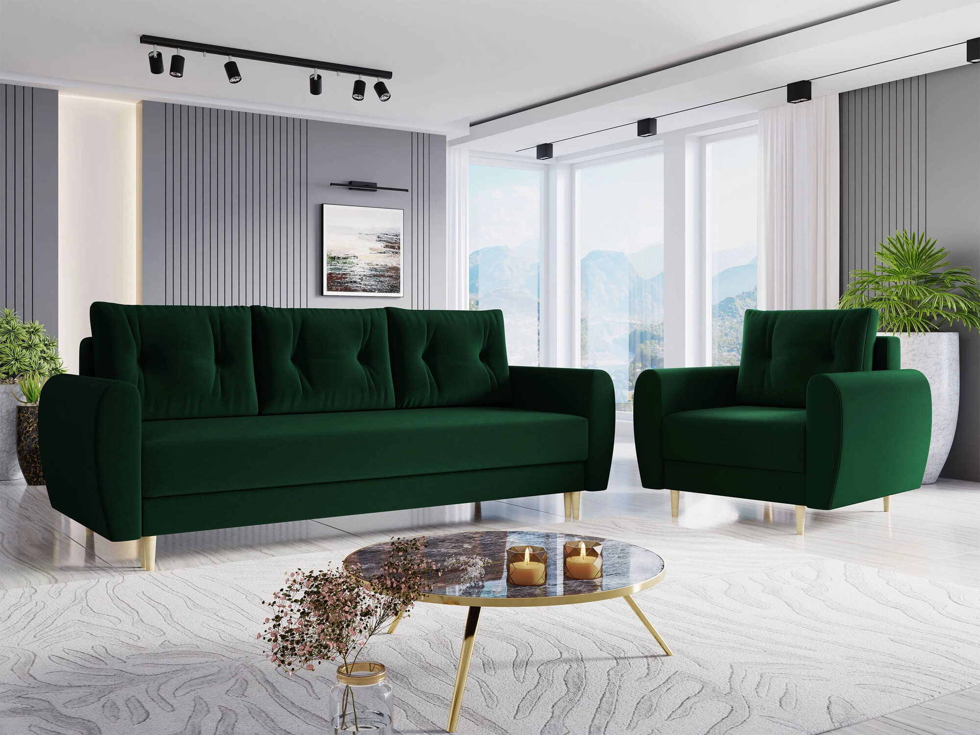 Komplet oblazinjenega pohištva Memphis 145 (Itaka 10)