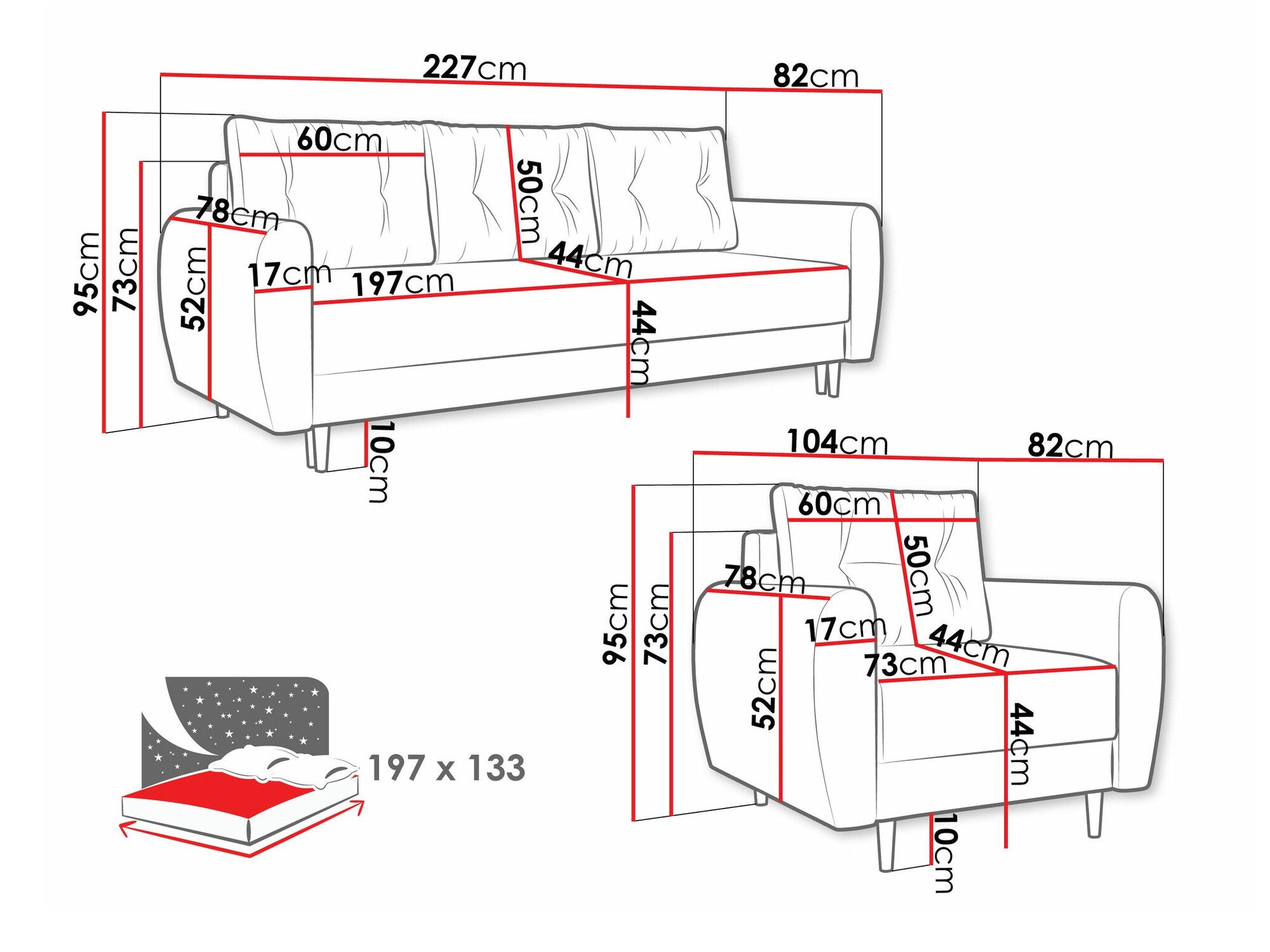 Komplet oblazinjenega pohištva Memphis 145 (Itaka 14)