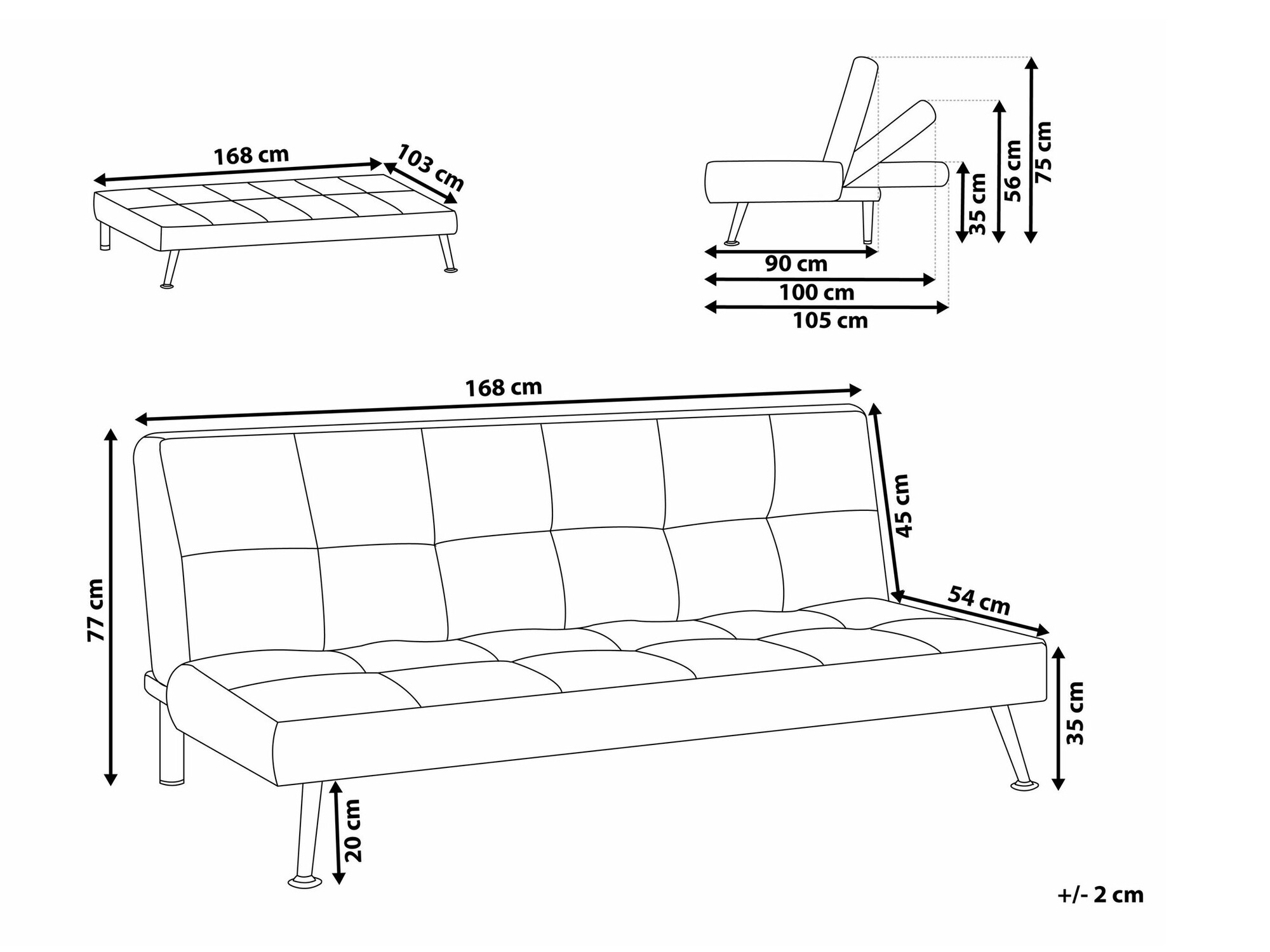 Raztegljiv kavč Berwyn 1989 (Bež)