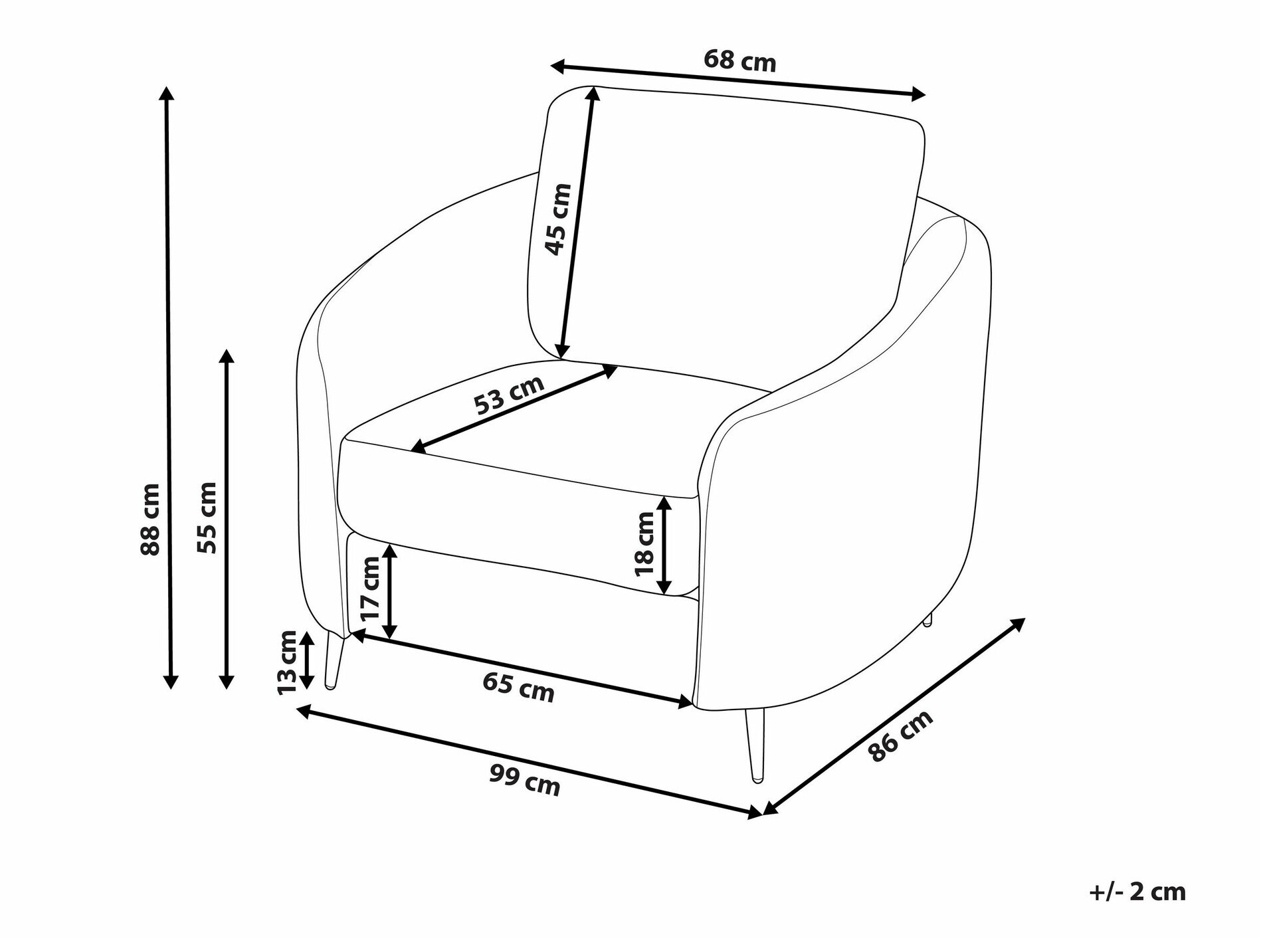 Fotelj Berwyn 1407 (Bež)