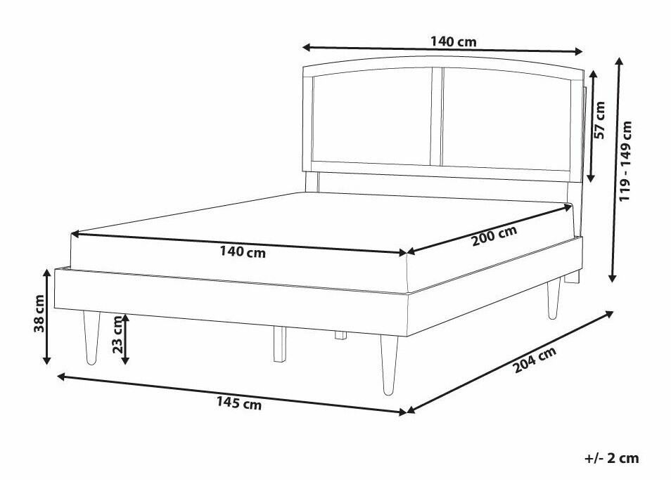 Postelja Berwyn 1990 (Svetel les)