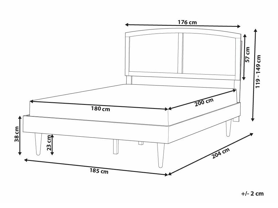 Postelja Berwyn 1990 (Svetel les)
