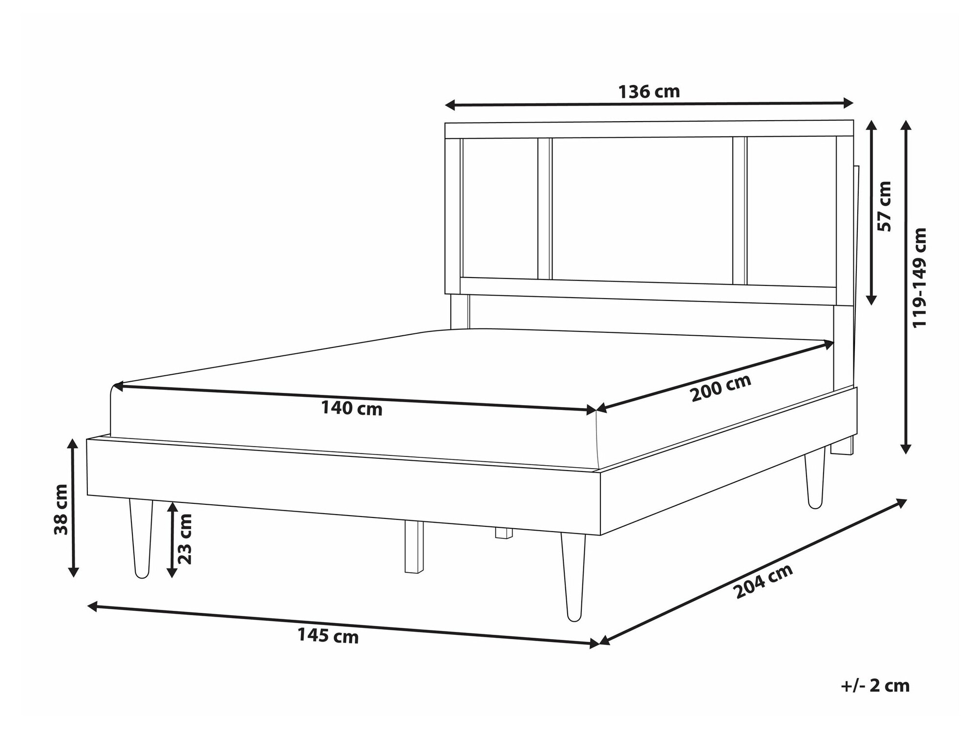 Postelja Berwyn 1991 (Svetel les)