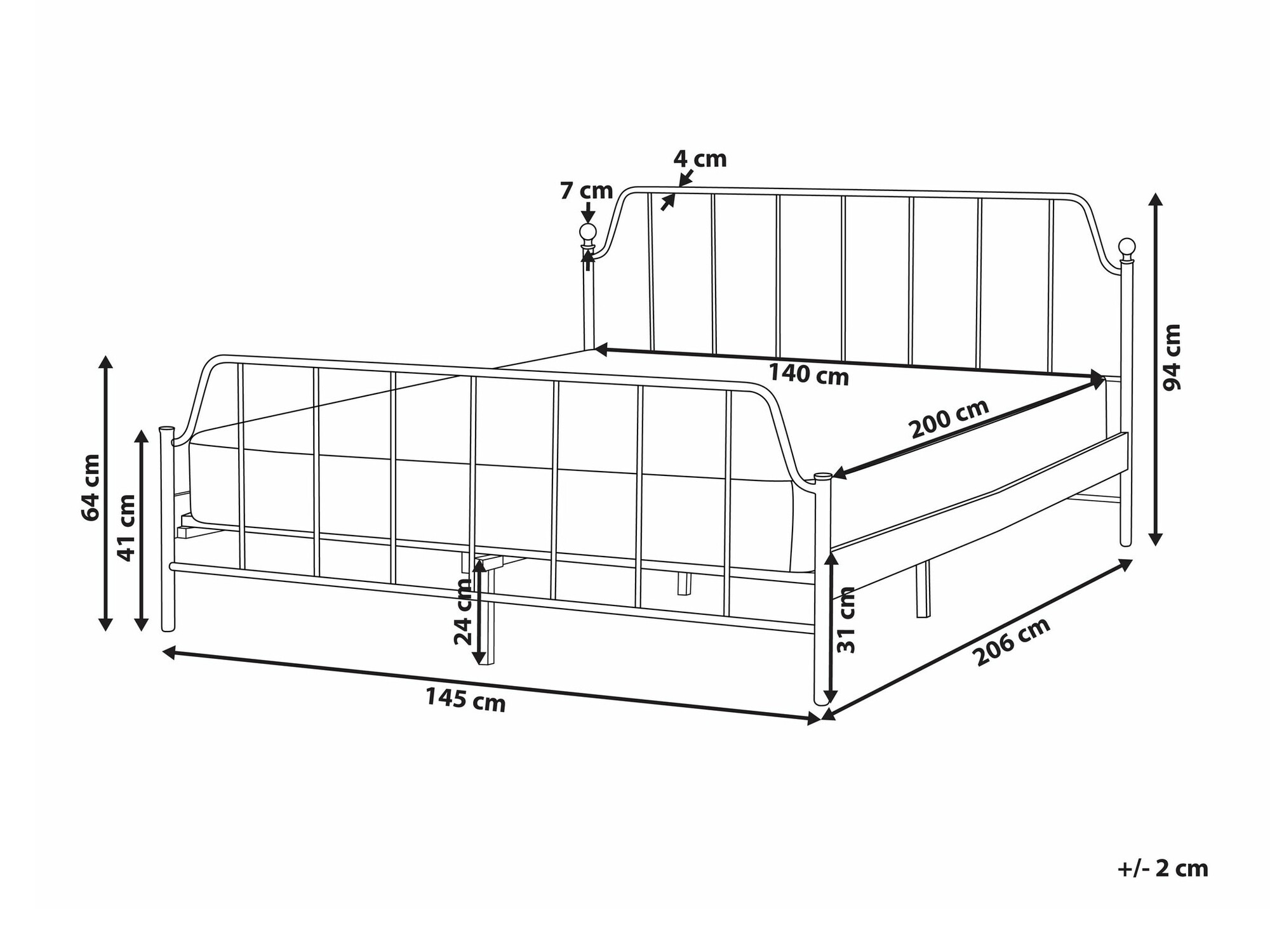 Postelja Berwyn 1993 (Bela)