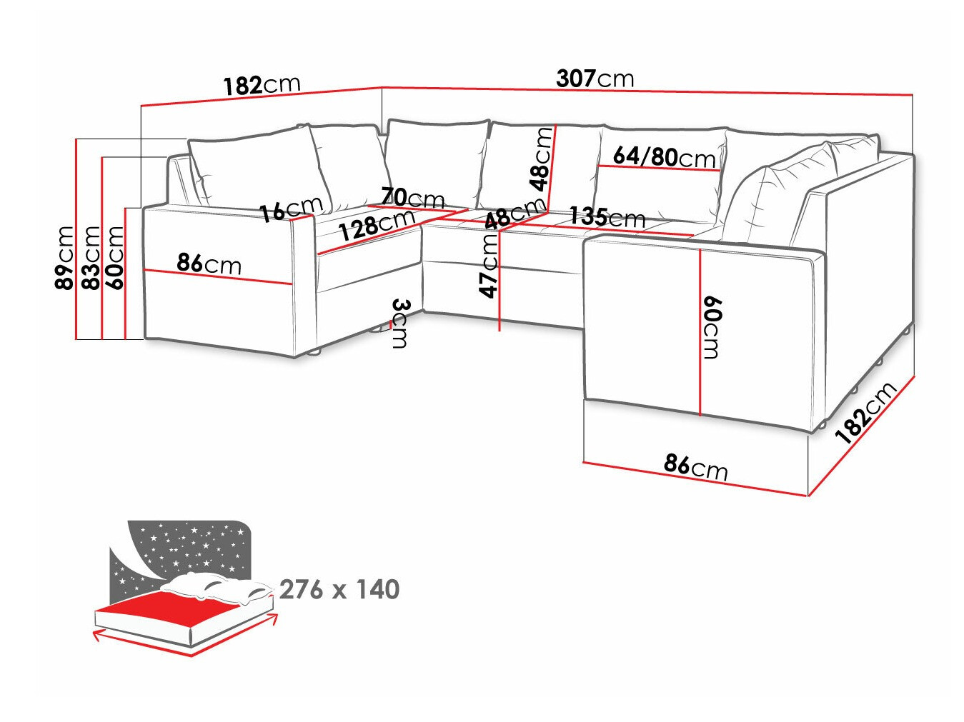 Kotna garnitura Providence 145 (Loca 21)