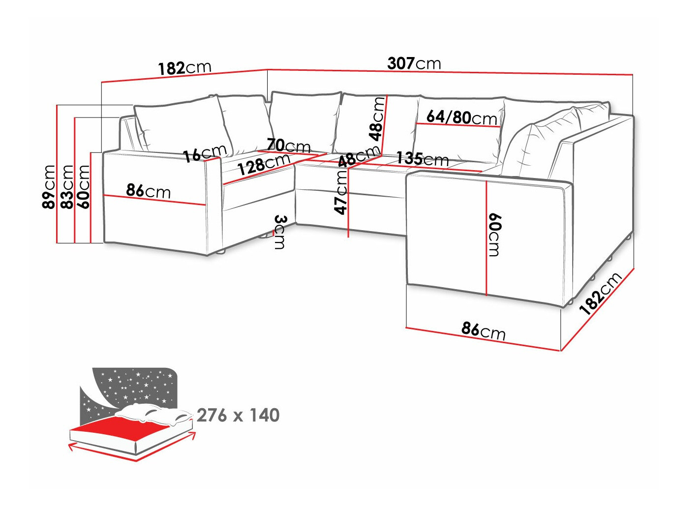 Kotna garnitura Providence 145 (Montana 101 + MDL 5)
