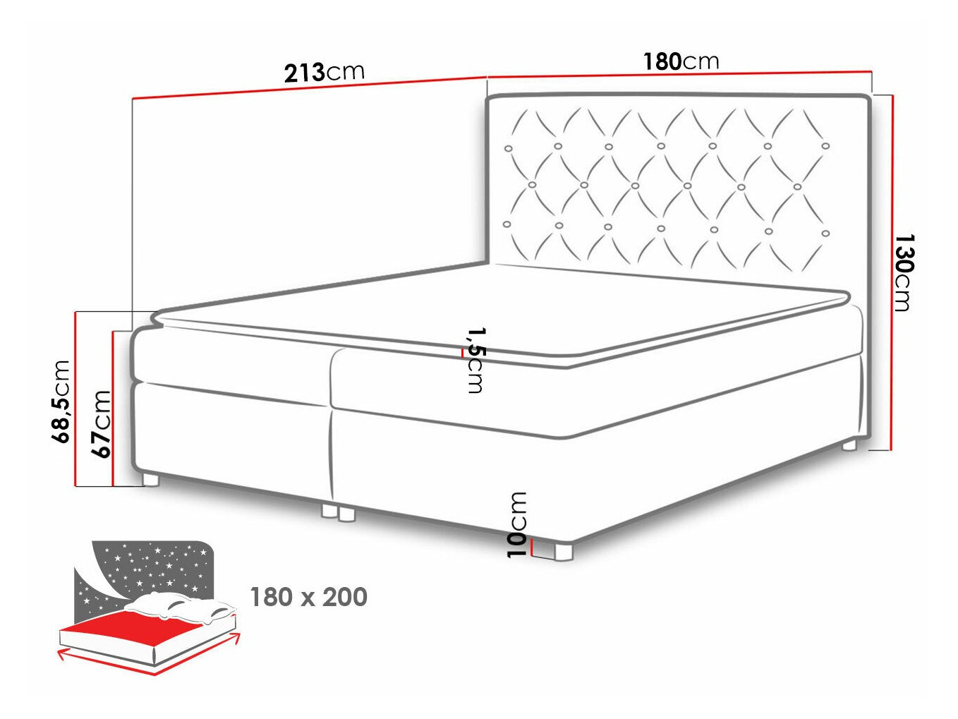 Boxspring postelja Domus (Primo 8804)