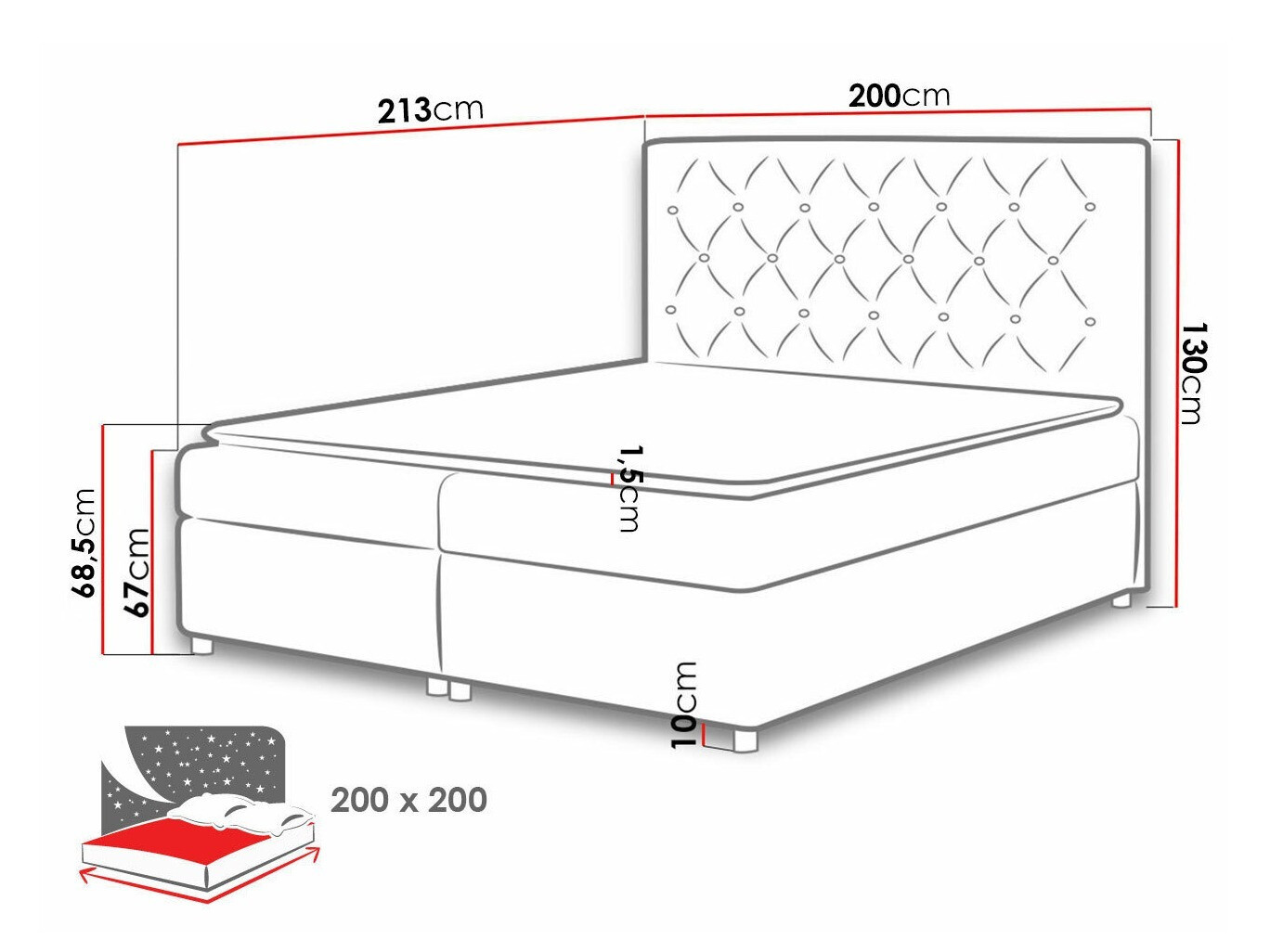 Boxspring postelja Domus (Primo 8804)