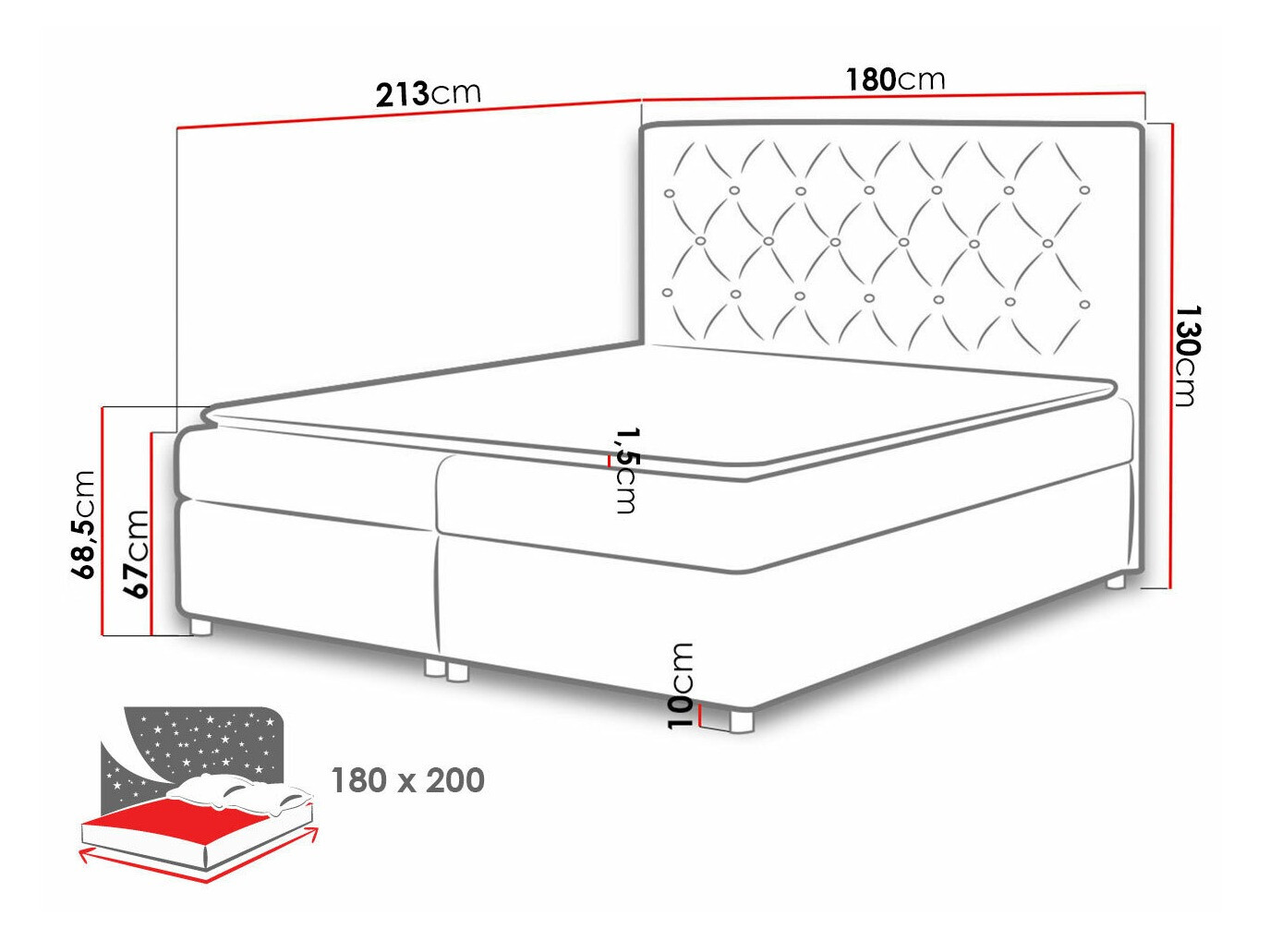 Boxspring postelja Domus (Primo 8813)