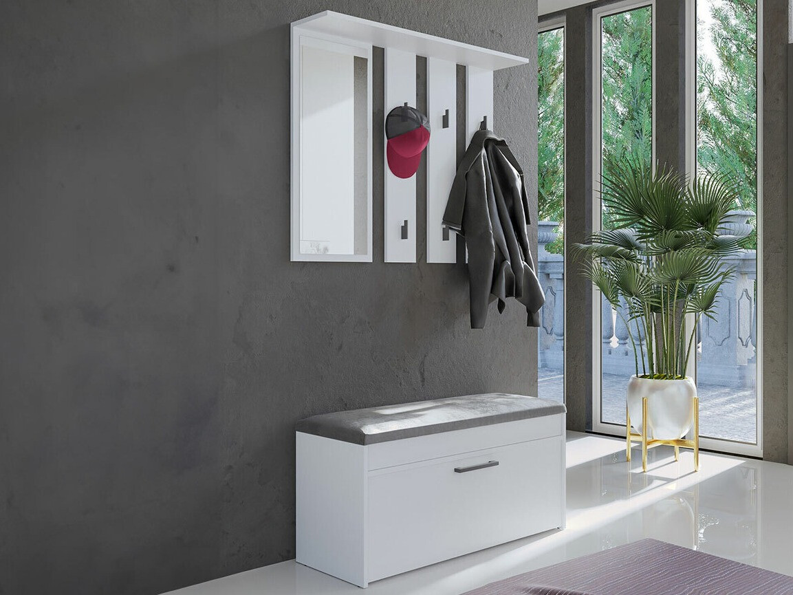 Komplet za predsobo Mandeville 218 (Bela)