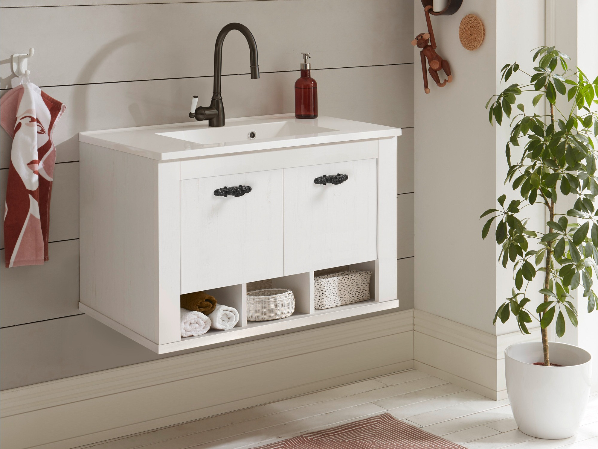 Viseča kopalniška omarica za umivalnik Daltori 143