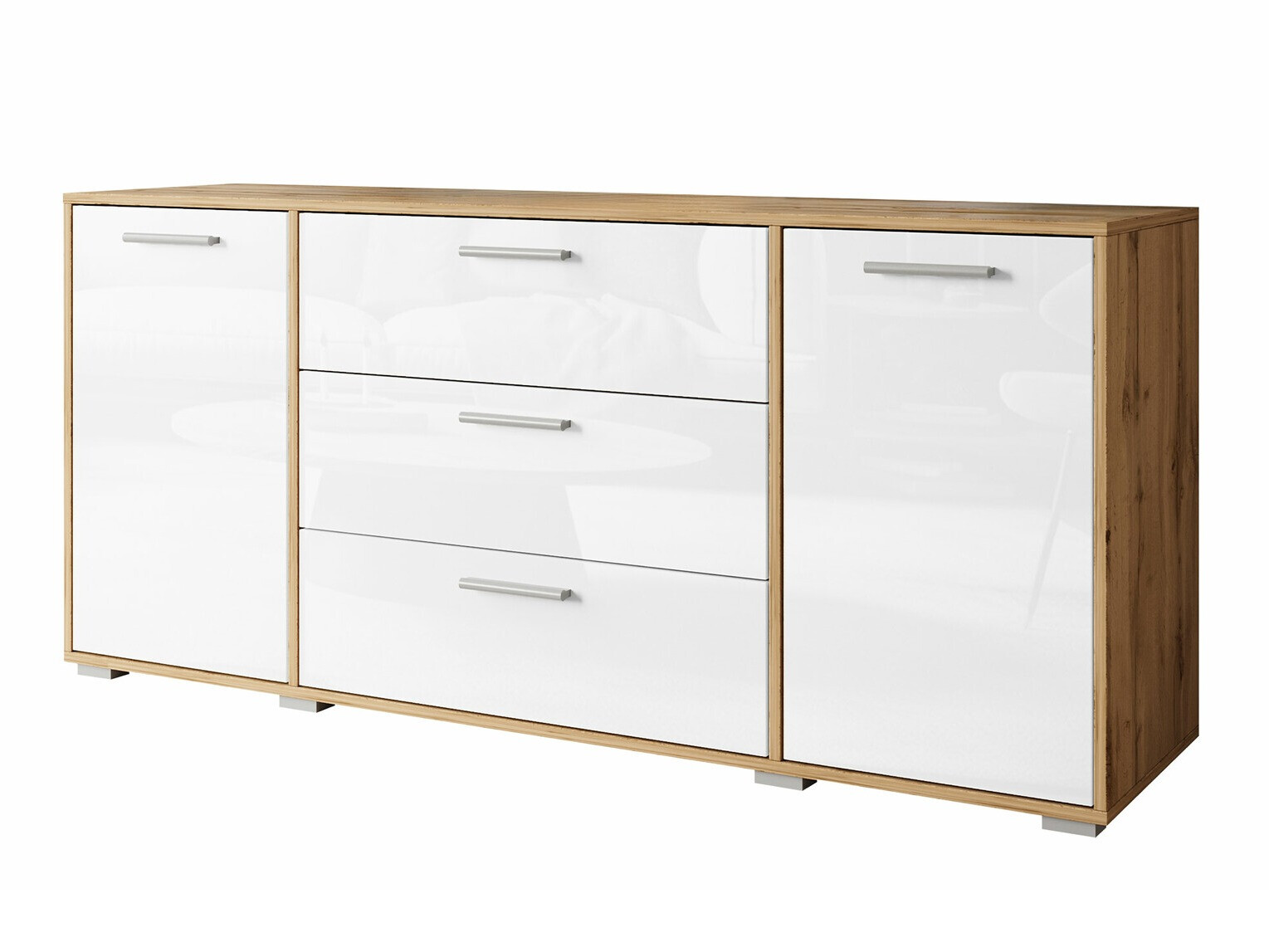 Komoda Sarasota 174 (Wotan hrast + Sijaj bela)