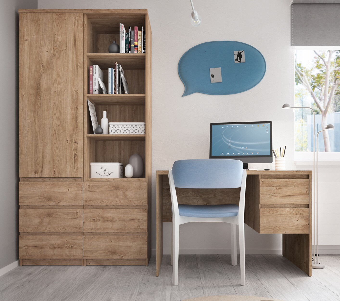 Pisalna miza Merfere 100 (Hrast)