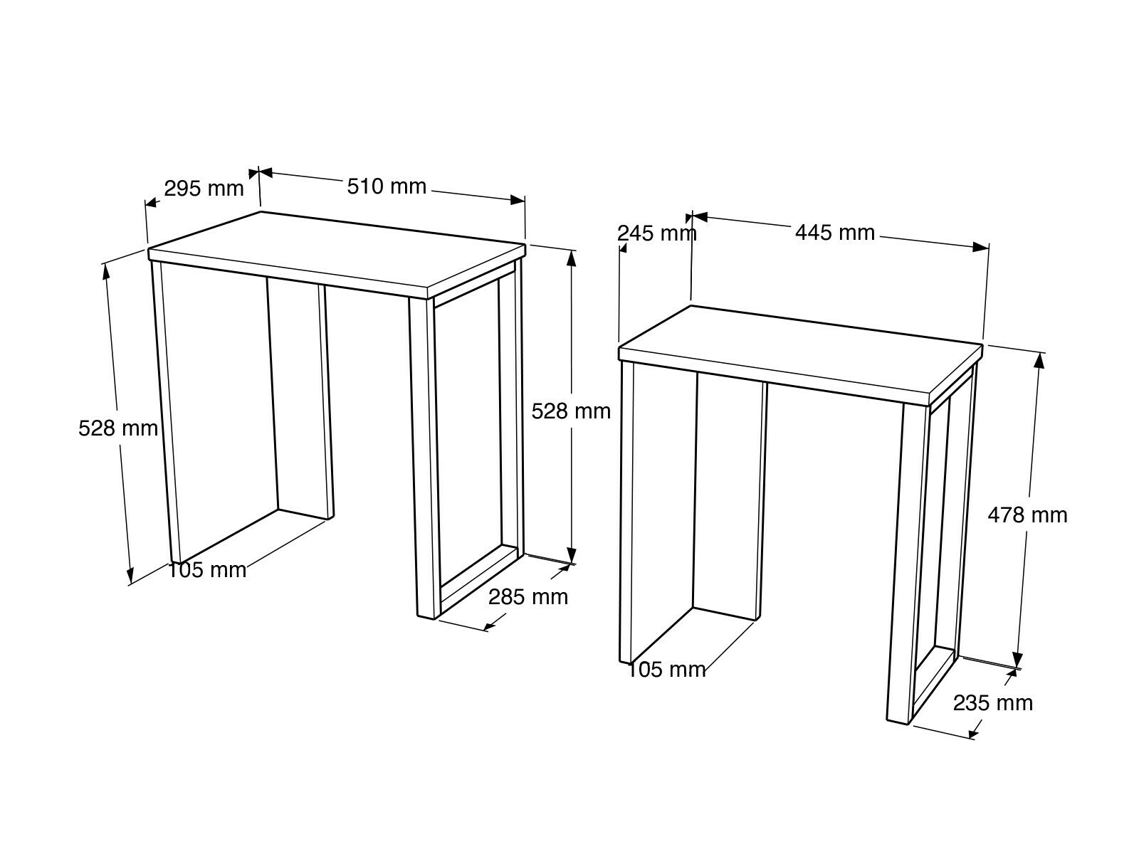 Komplet stranskih mizic Fertore 106 (Oreh)