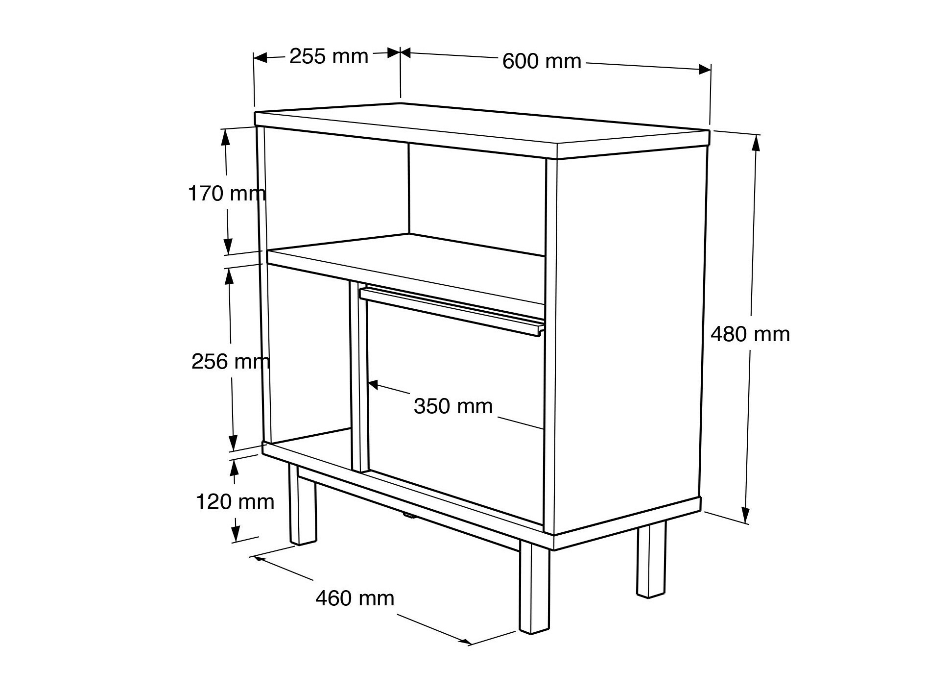 Stranska mizica Fertore 105 (Oreh)