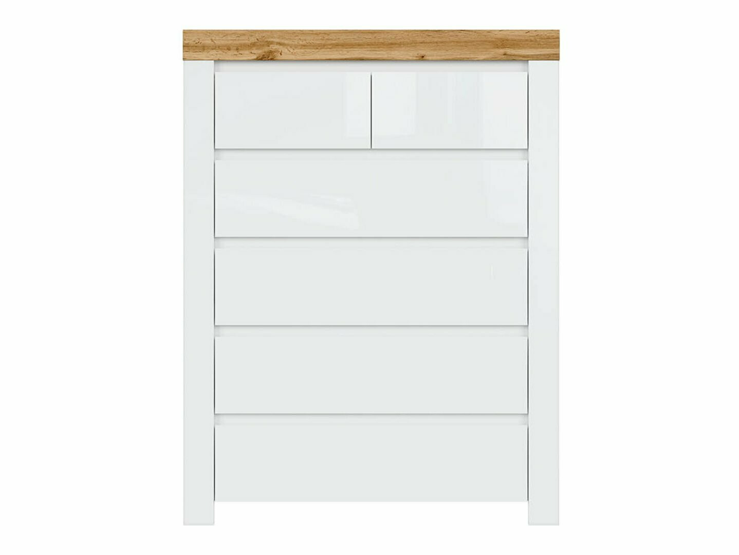 Komoda Sonsoru 114 (Bela + Sijaj bela + Wotan hrast)