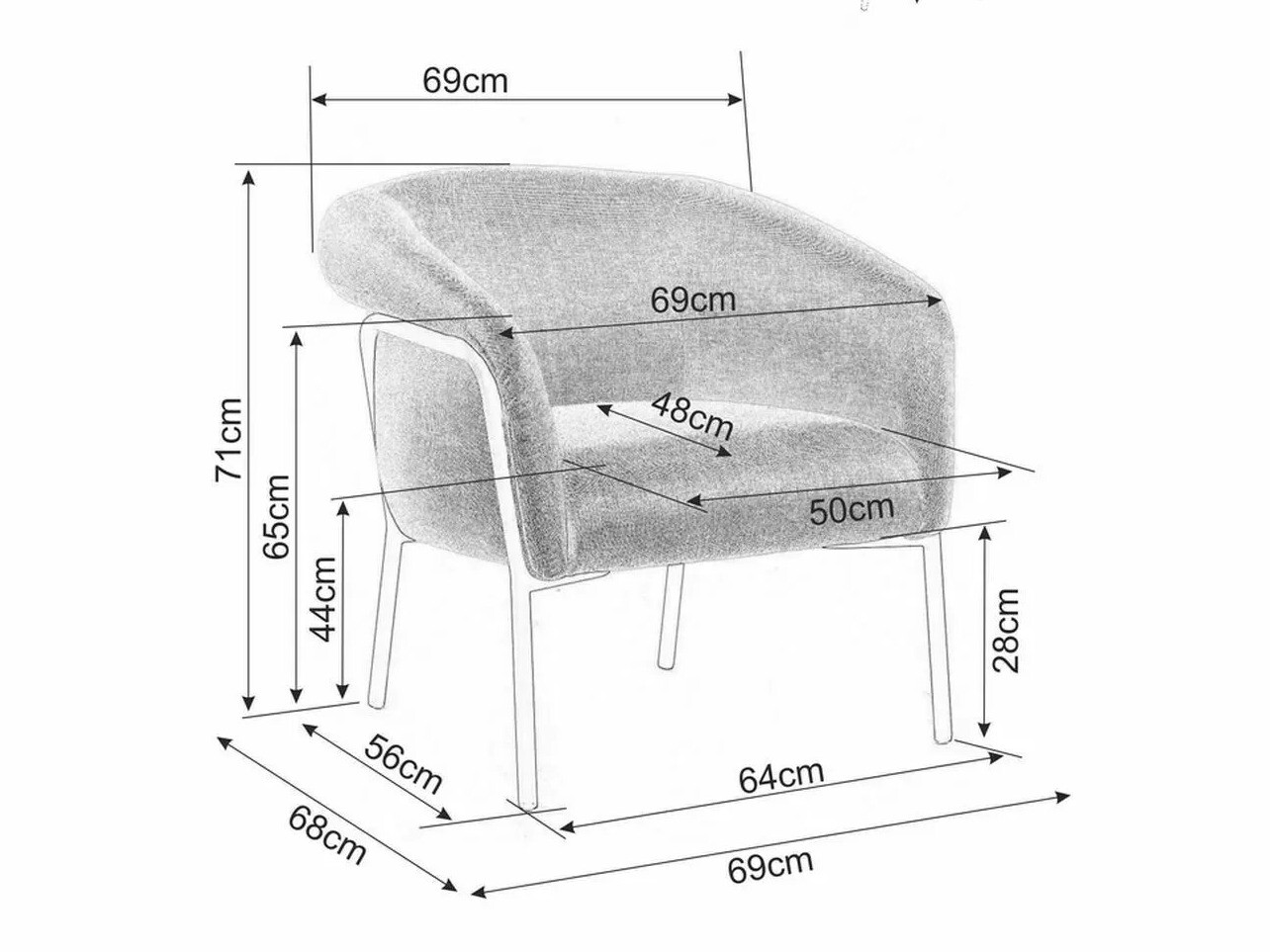 Fotelj Detroit 102 (Siva)