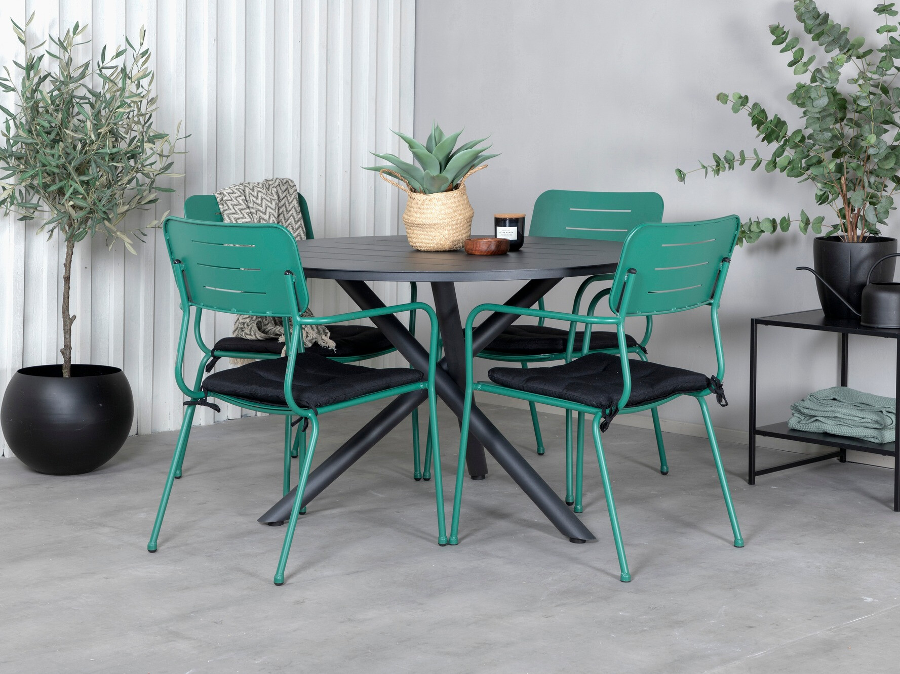 Komplet mize in stolov Dallas 3847 (Zelena)